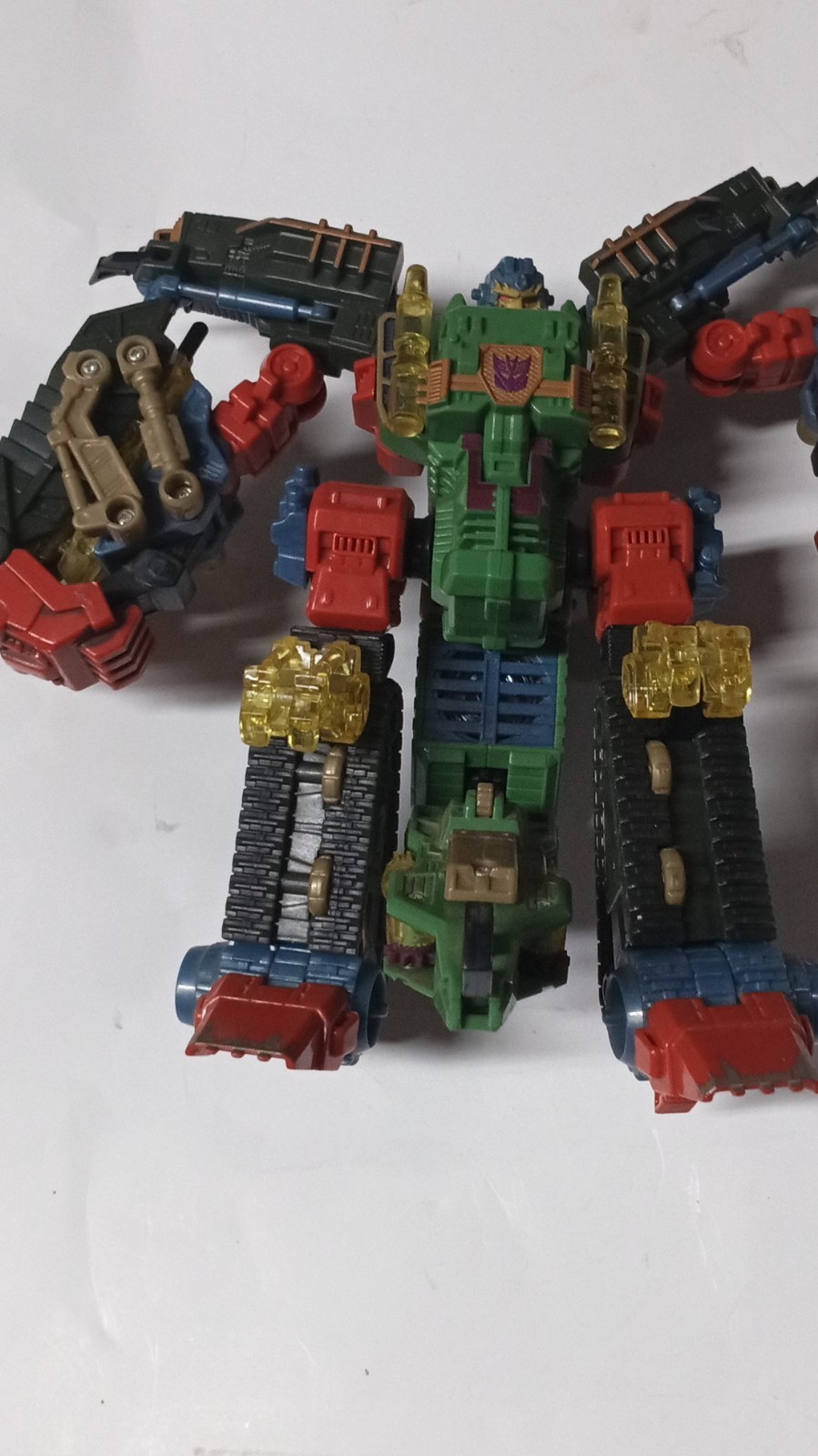 Transformers Decepticon Robot Toy Figure Green Red Blue Yellow Ages 8-11