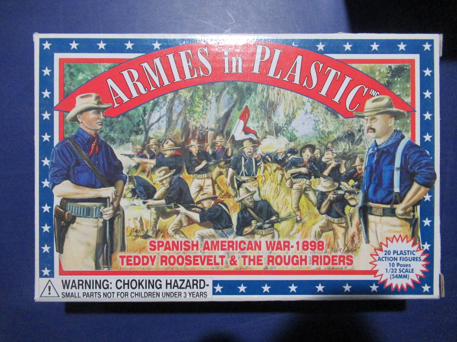 ARMIES IN PLASTIC #5414 Spanish Amer war 1898 Ted Rosevelt & rough riders 1/32