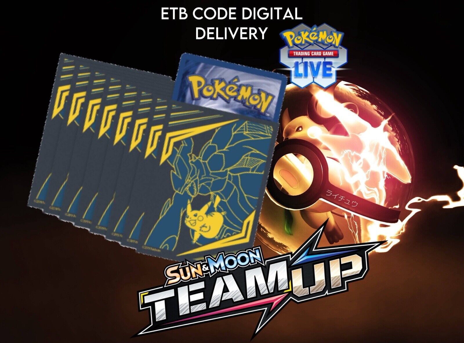 Pokemon PTCGO Live CODE: TEAM UP ETB - DIGITAL DELIVERY - See Description