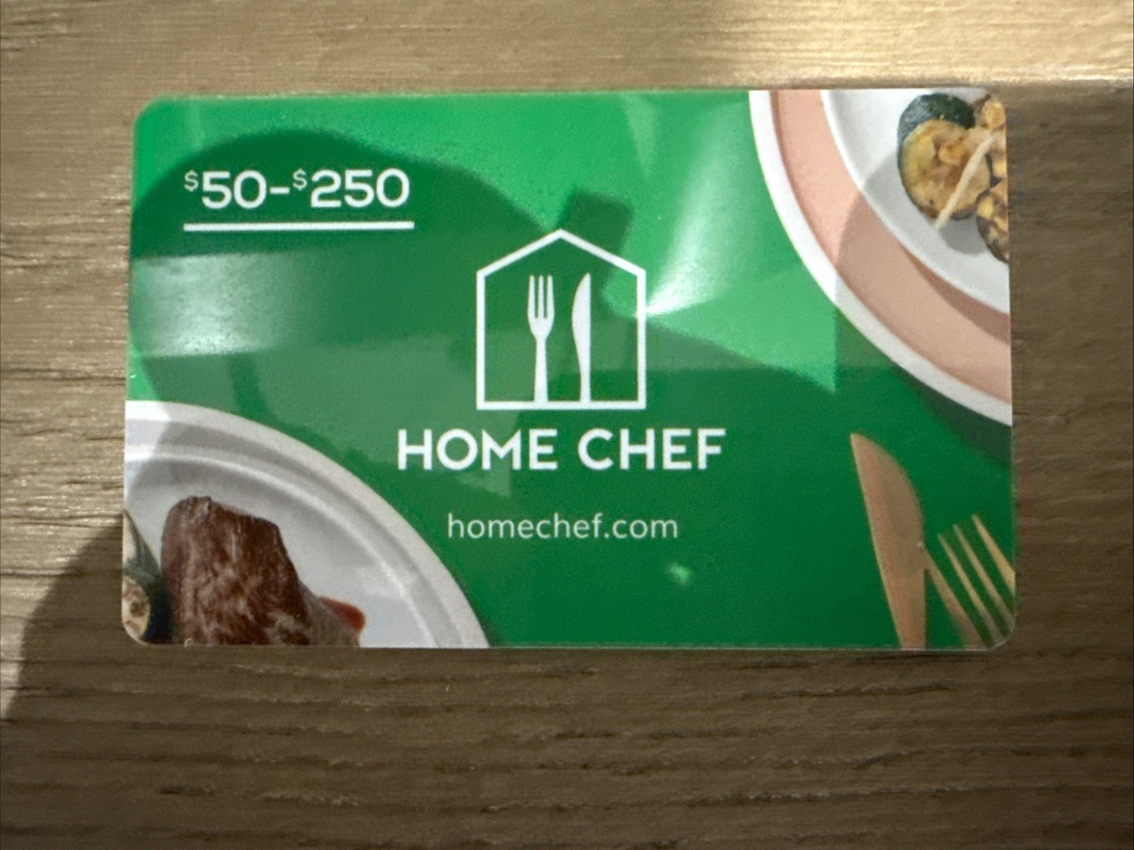 HOME CHEF Gift card $250 value