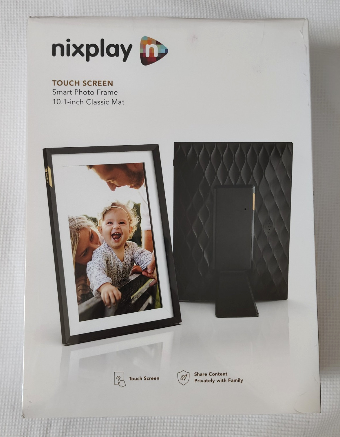 Nixplay 10.1 inch Touch Screen Digital  Smart Photo Frame - Classic Mat - Sealed