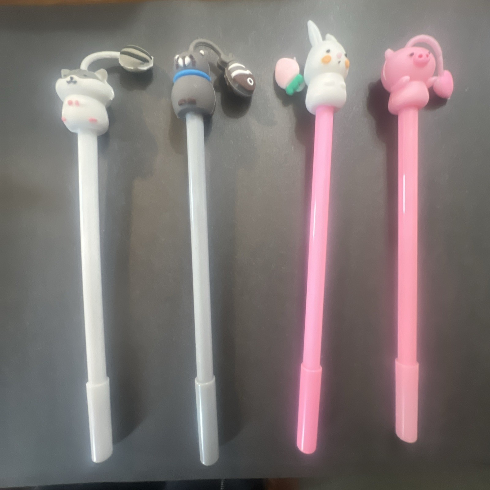 4 Animal Top Black Felt Tip Pens 