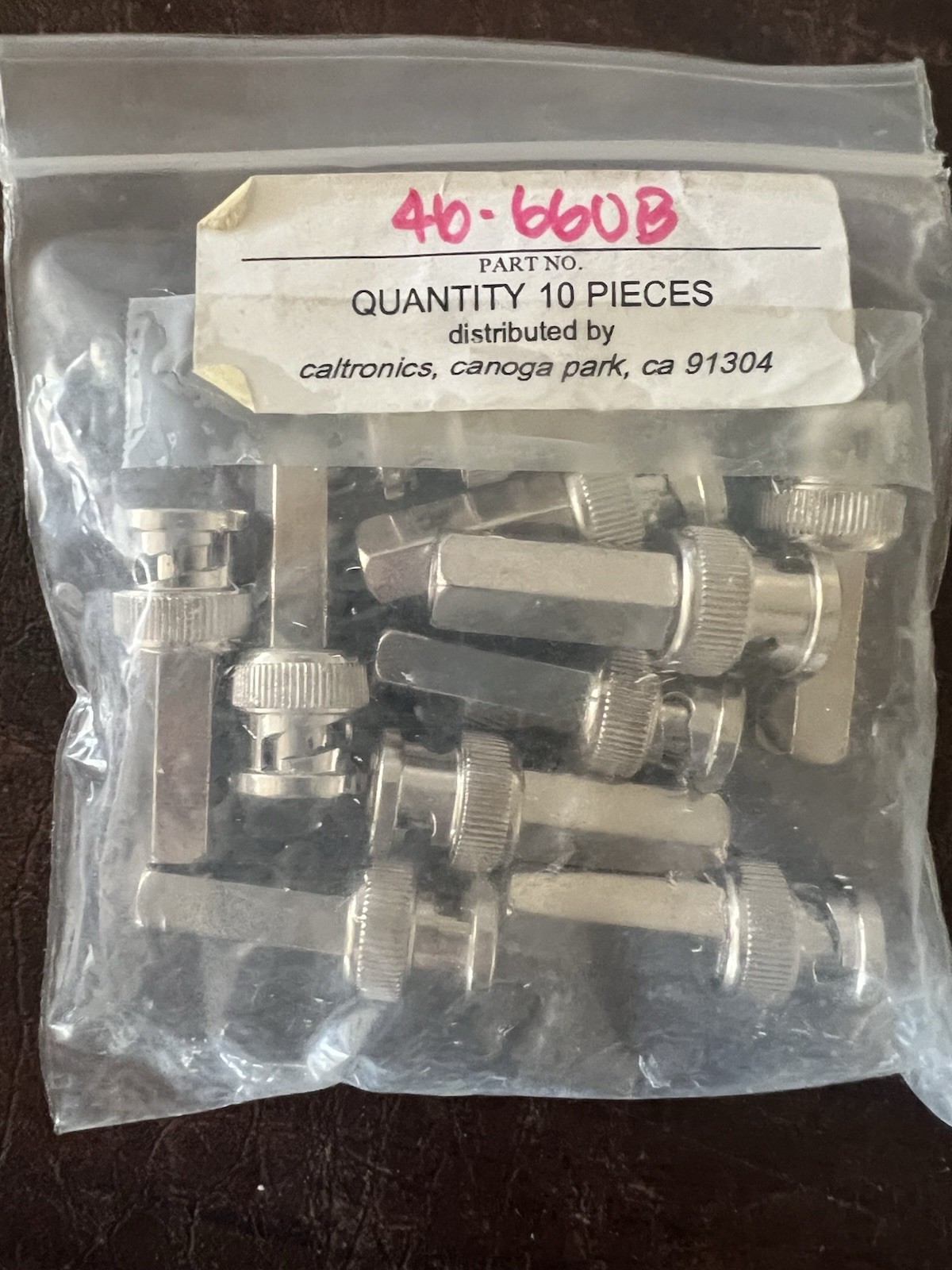 Lot 10 BNC Male to F Female Coax Adapter RF Connector Caltronics 40-660B NOS