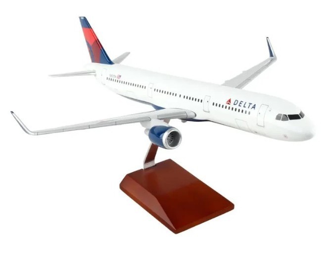Delta Airlines Airbus A321-200 N301DV Desk Top Display Model 1/100 AK Airplane
