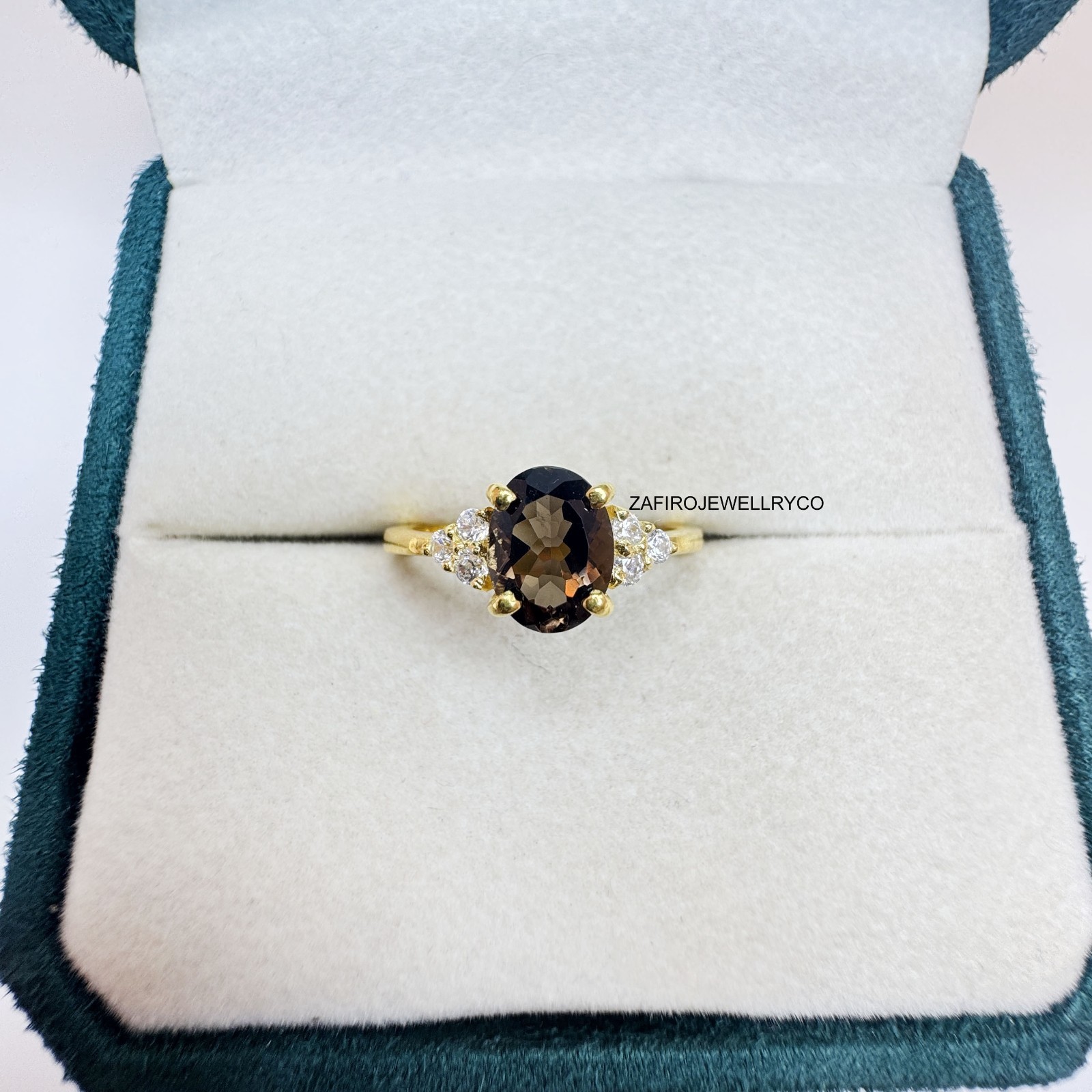 Natural Smoky Quartz Ring, 925 Sterling Silver, Smoky Quartz, Birthday Gift Ring