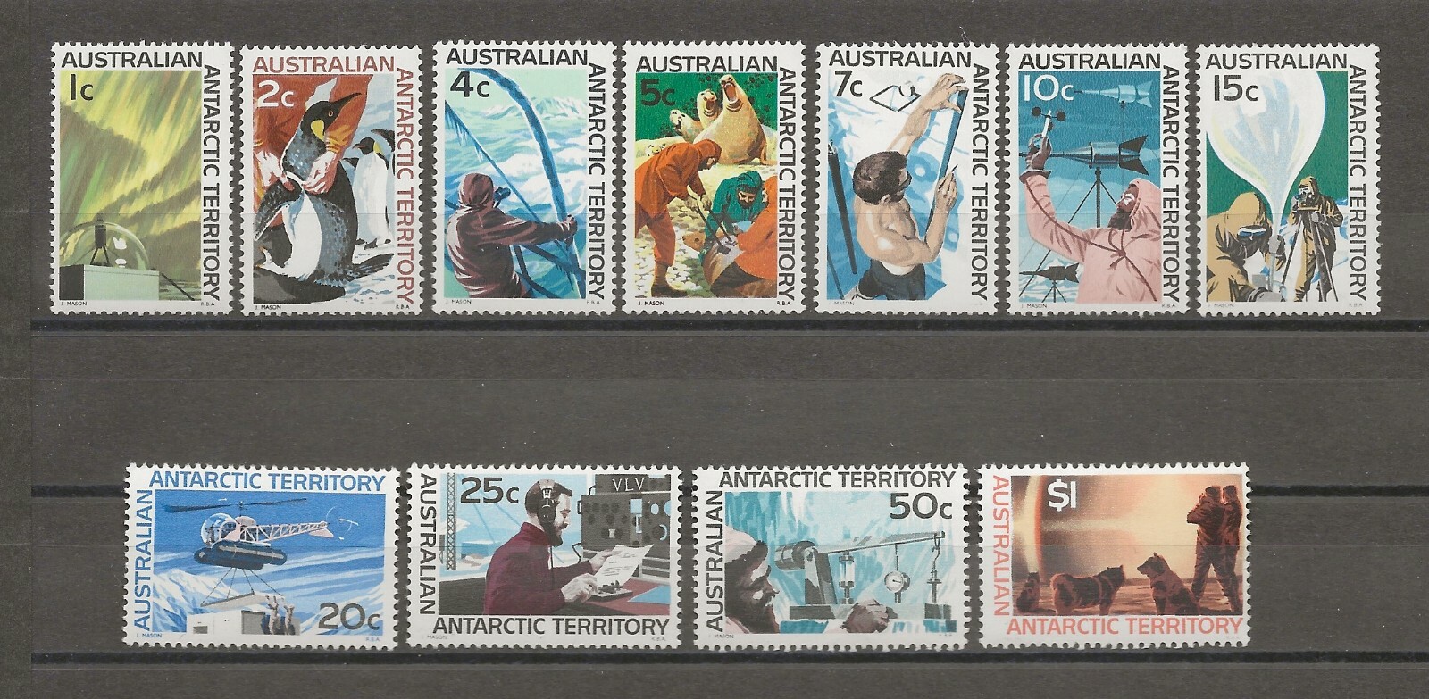 AUSTRALIAN ANTARCTIC TERRITORY 1966/68 SG 8/18 MNH