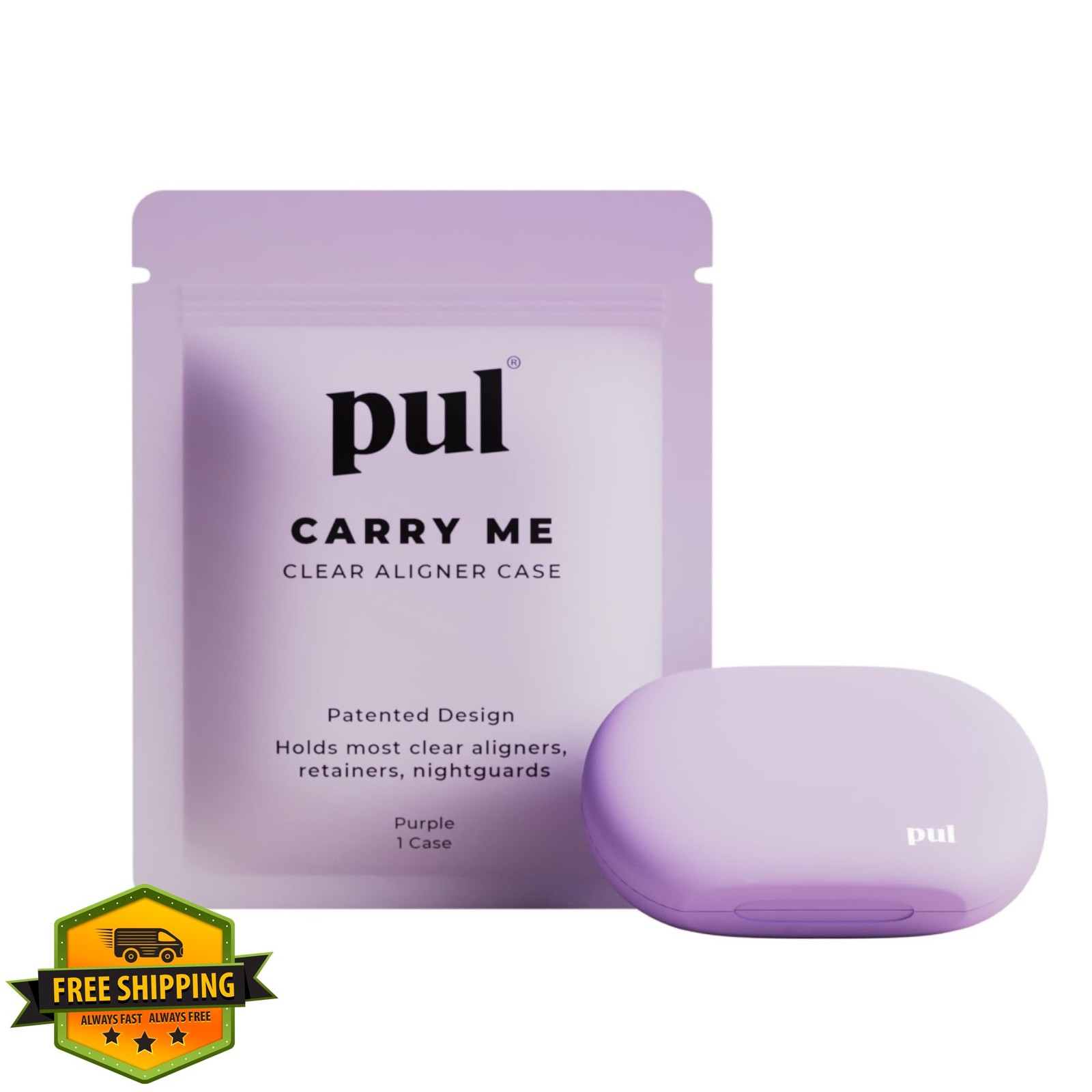 PUL Aligner Case Purple for Invisalign Clear Aligners Magnetic