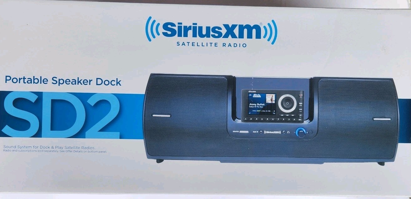 Sirius XM Portable Speaker Dock SD2  Satellite Radio New Unopened 