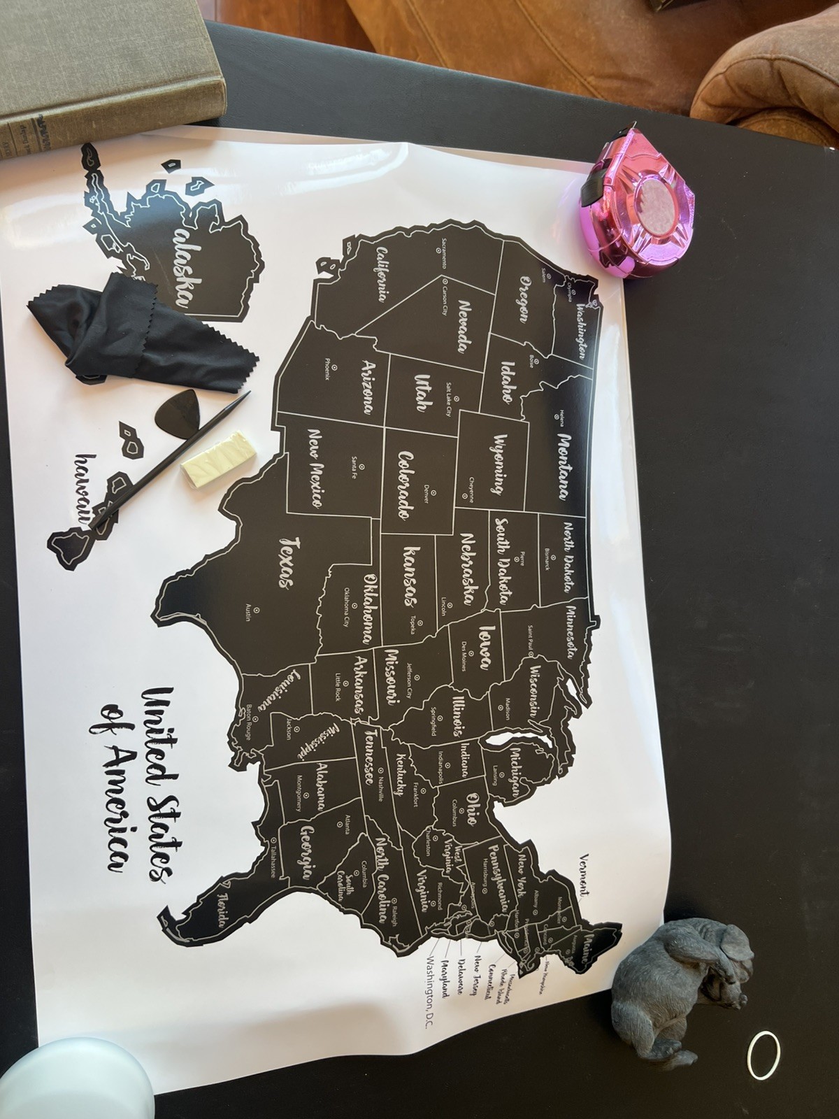 Two Scratch Off Maps: Countries and United States