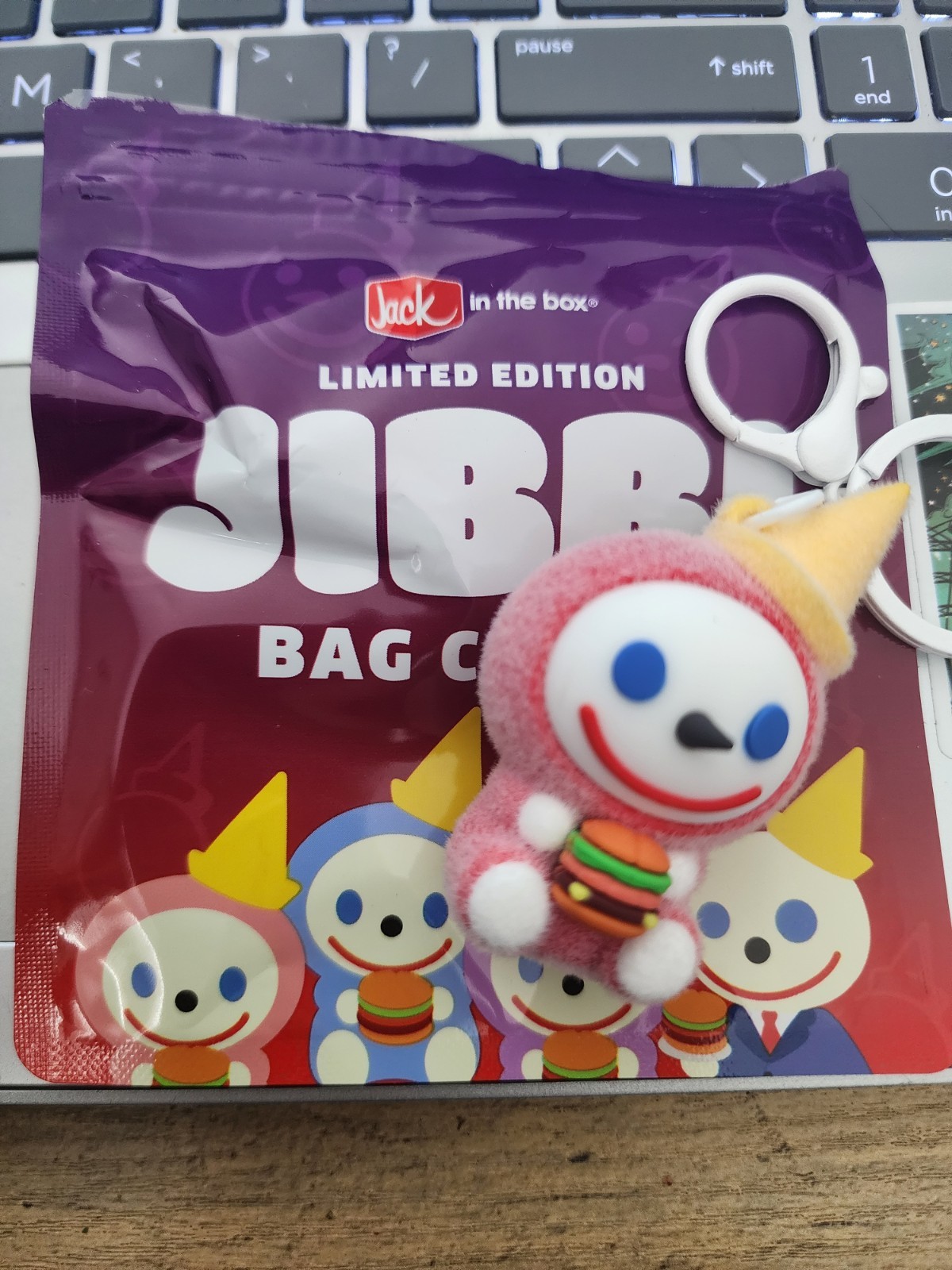 Jack In The Box 2026 JIBBI Red Bag Charm Keychain -   "SPICY" Limited Edition