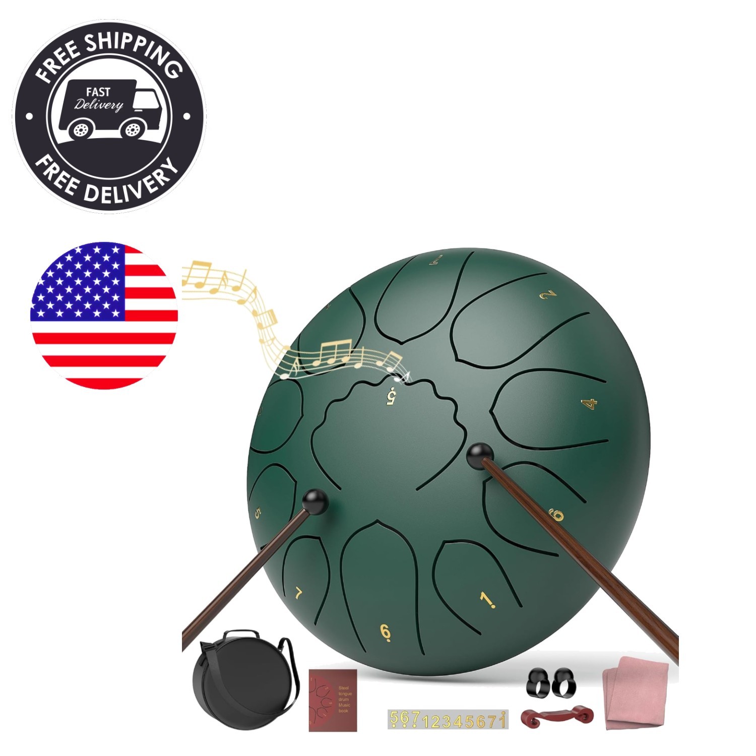 Hand-Tuned 8" Steel Garden Drum - Ultimate Gift for Music Lovers & Relaxation