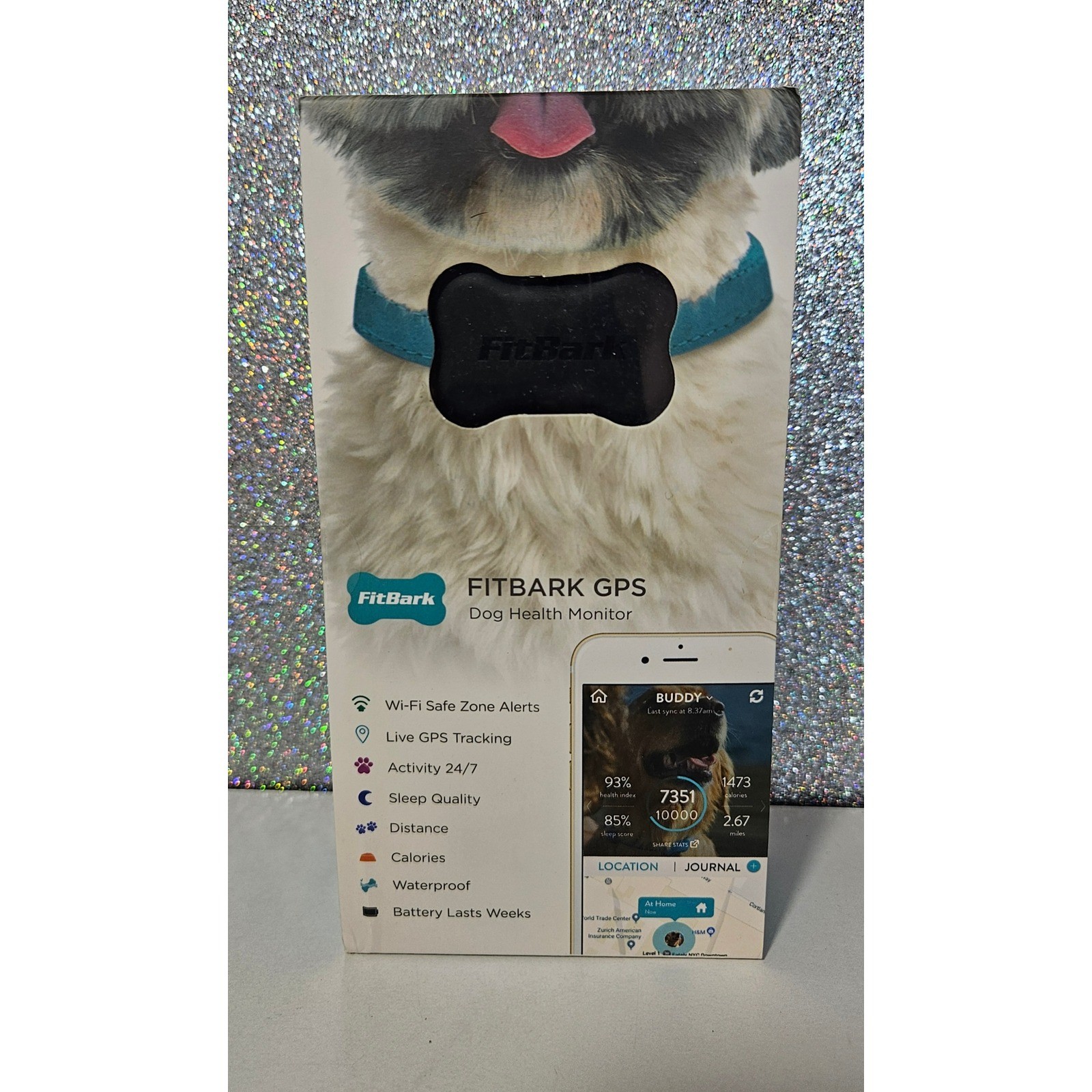 FitBark GPS Dog Health Monitor Black Activity Sleep Tracker Waterproof