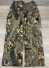Gamehide Camo Pants Mens L Hush Hide Mossy Oak  Mesh Lined Button Ankles Hunting