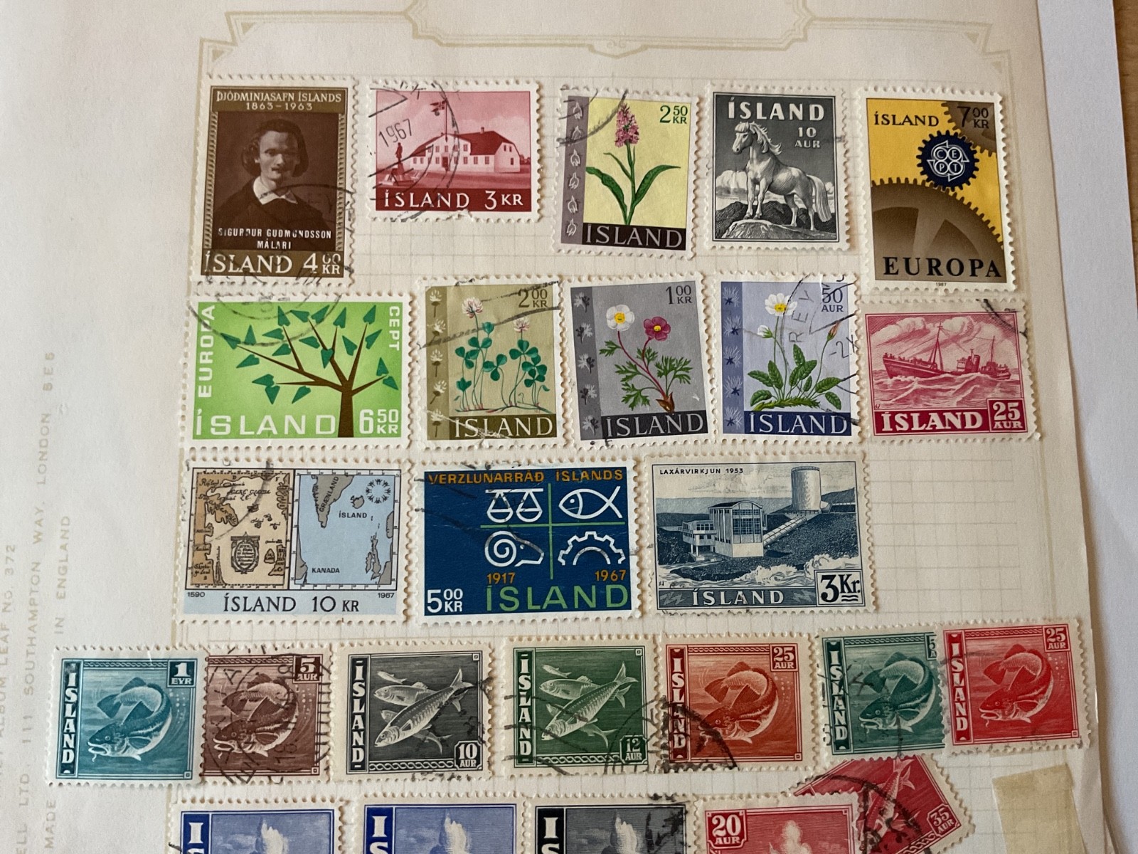 Iceland mounted mint or used on stamps pages B3435