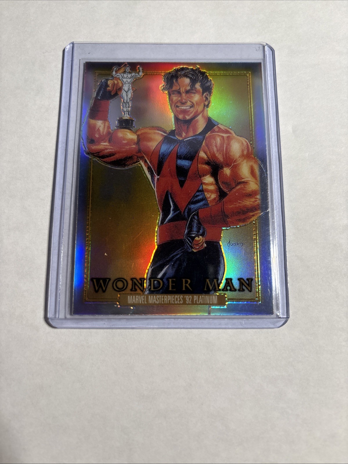 2024 Upper Deck Marvel Masterpieces 92 Platinum Rainbow #93 - Wonder Man