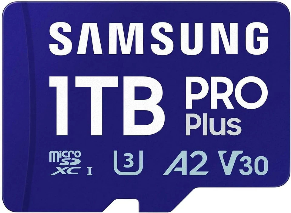 Samsung PRO Plus 1TB MicroSDXC Class 10 UHS-I U3 A2 V30 Memory Card & Adaptor