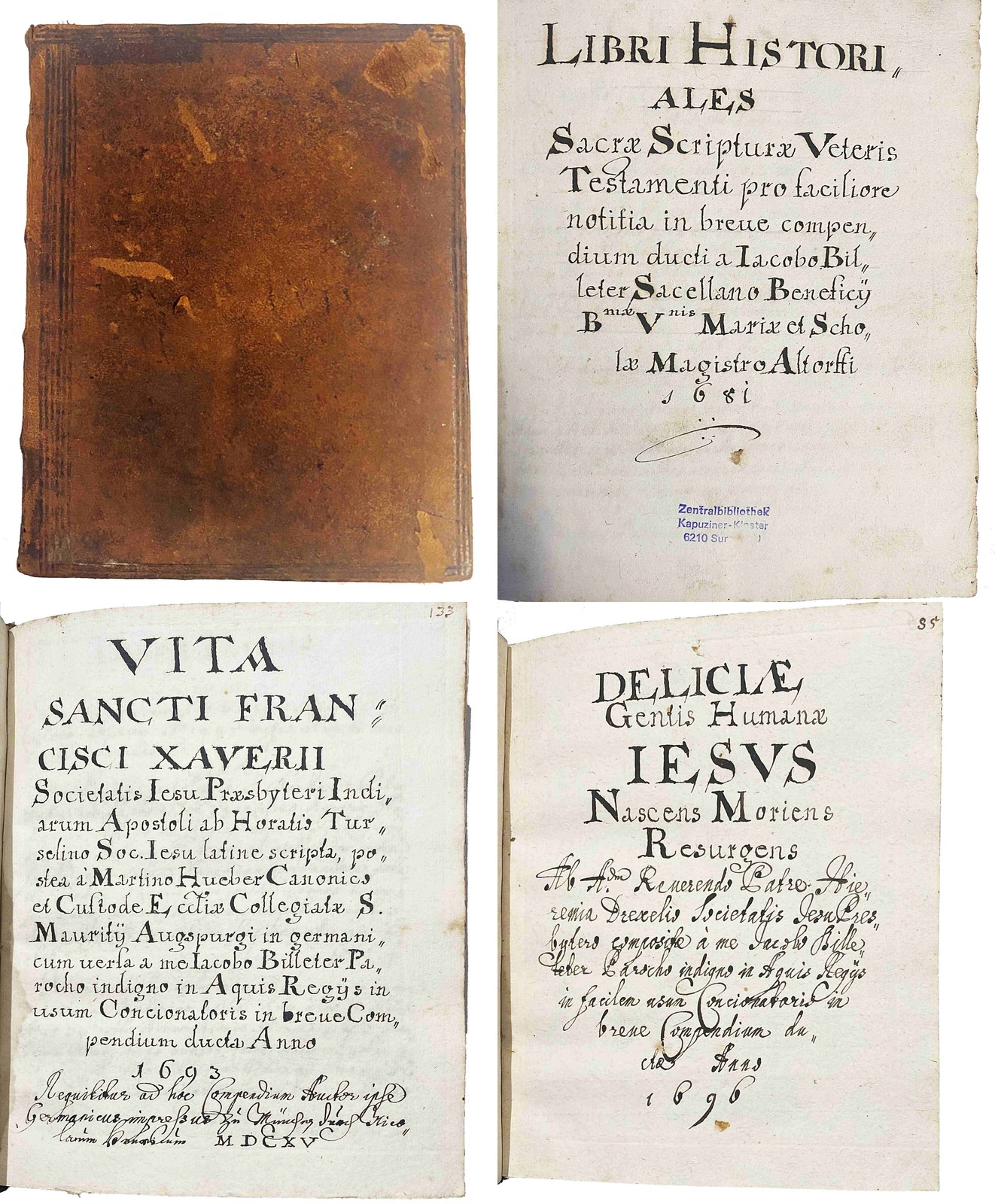 Jakob Billeter Manuscript Old Testament Franz Xaver Theology 1681-1696