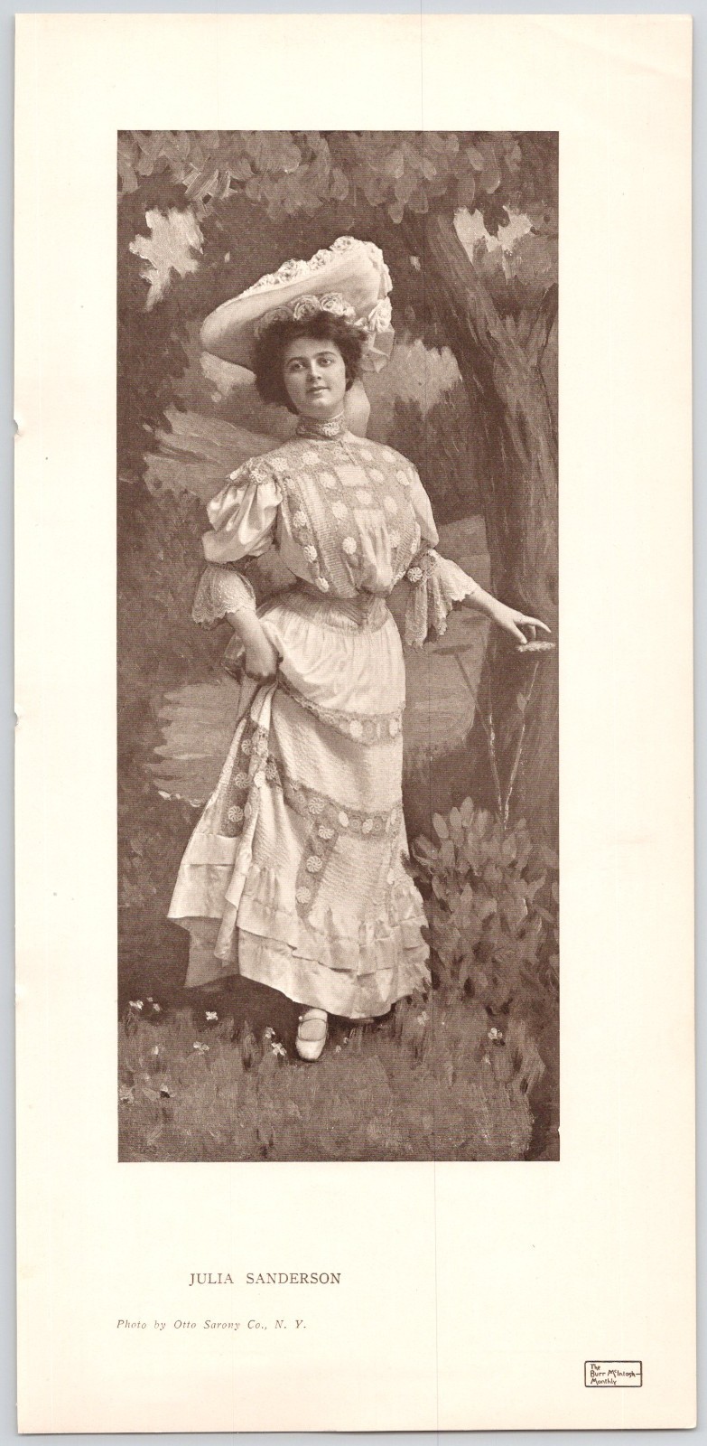 1906 Julia Sanderson Broadway Actress McIntosh Burr Print