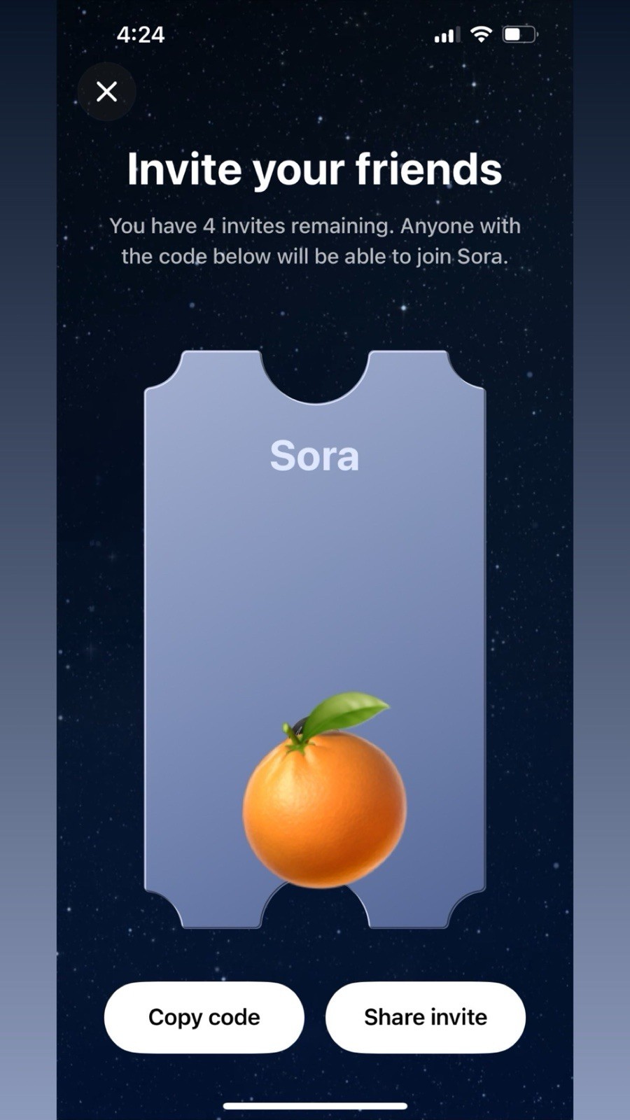 Sora 2 invite code
