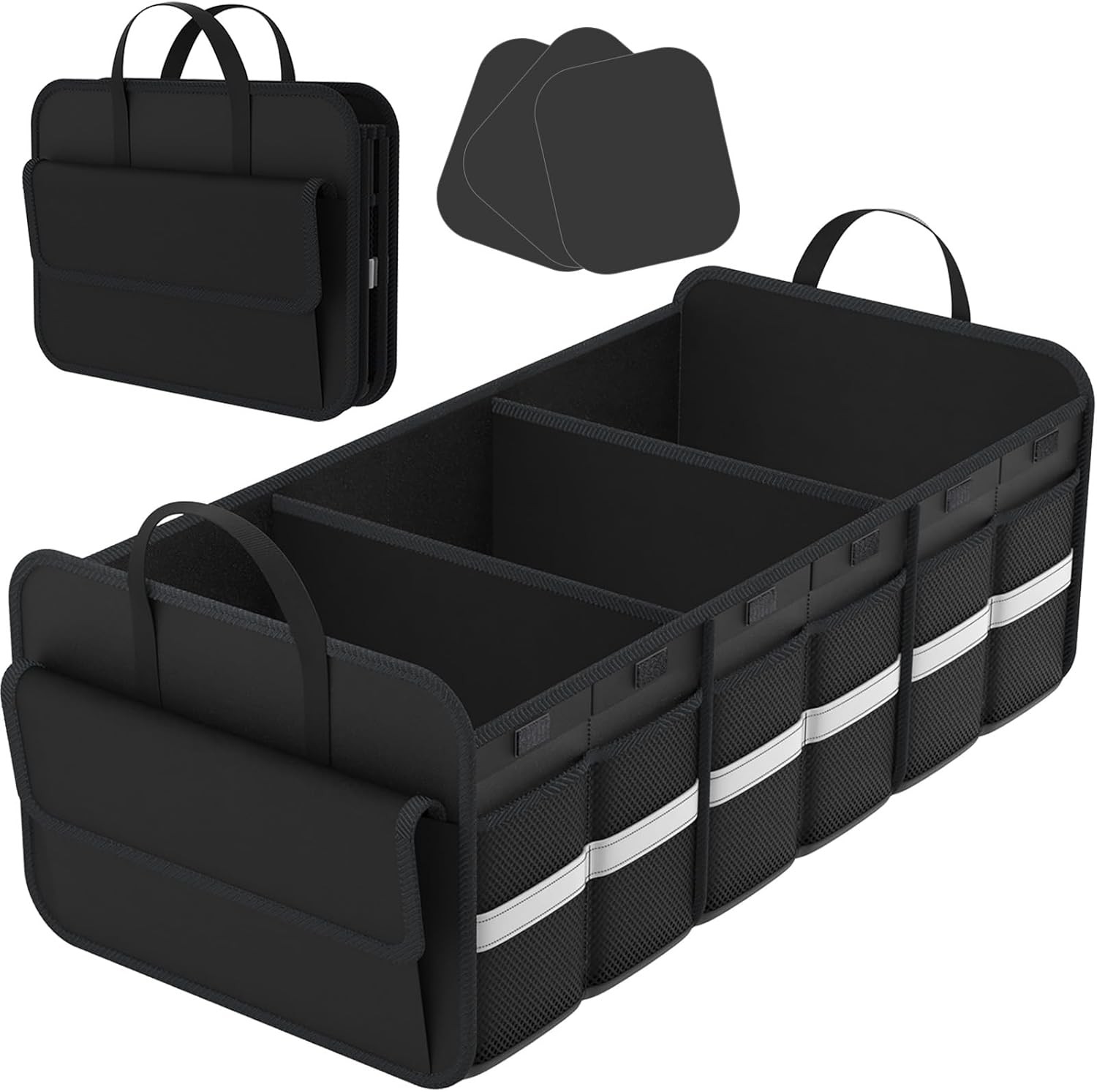 Trunk Organizer for SUV, Large trunk organizer for car, Collapsible Multi-Compar