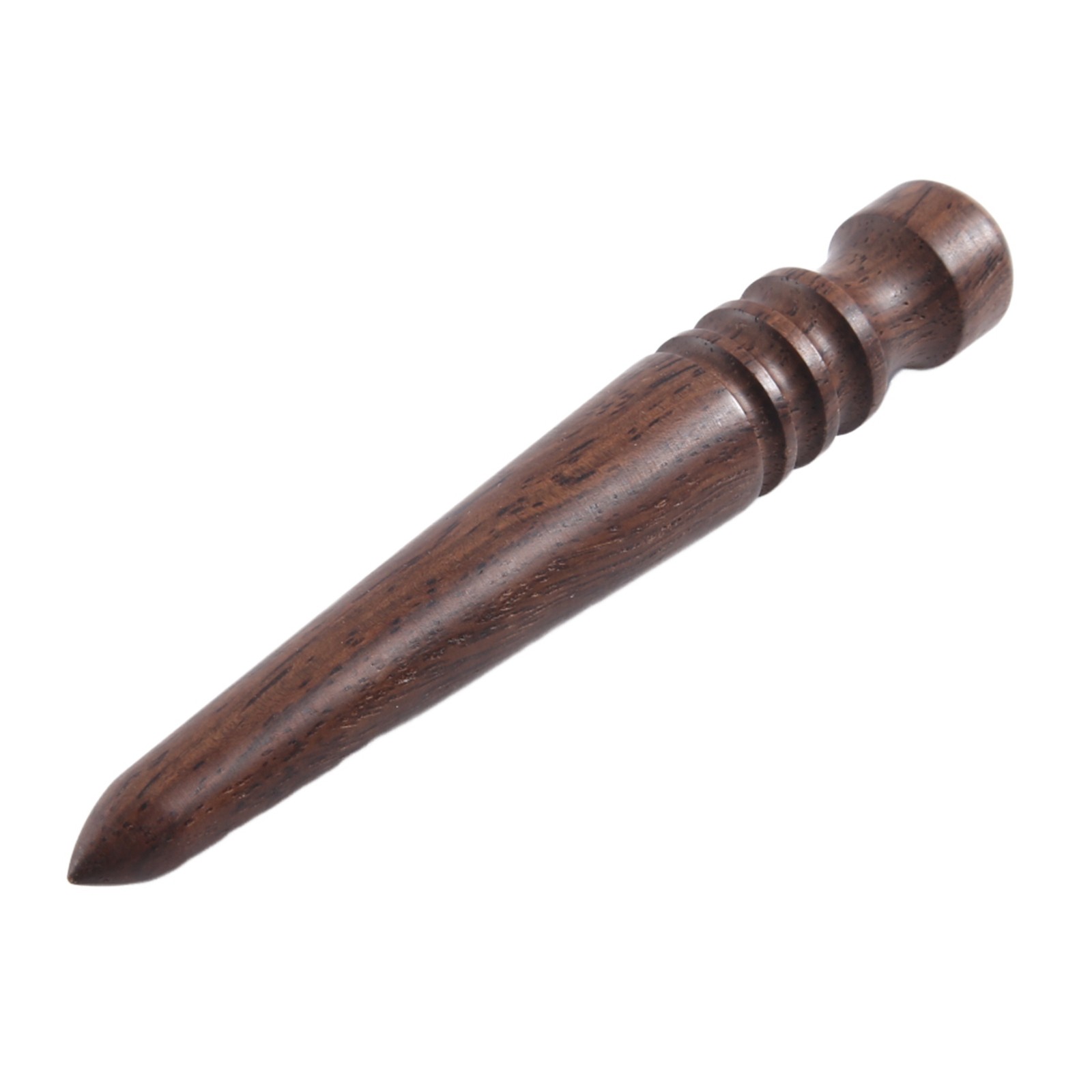 Wooden Leather Burnisher Tool - Tapered  Slicker Features 4 Grooves for4179