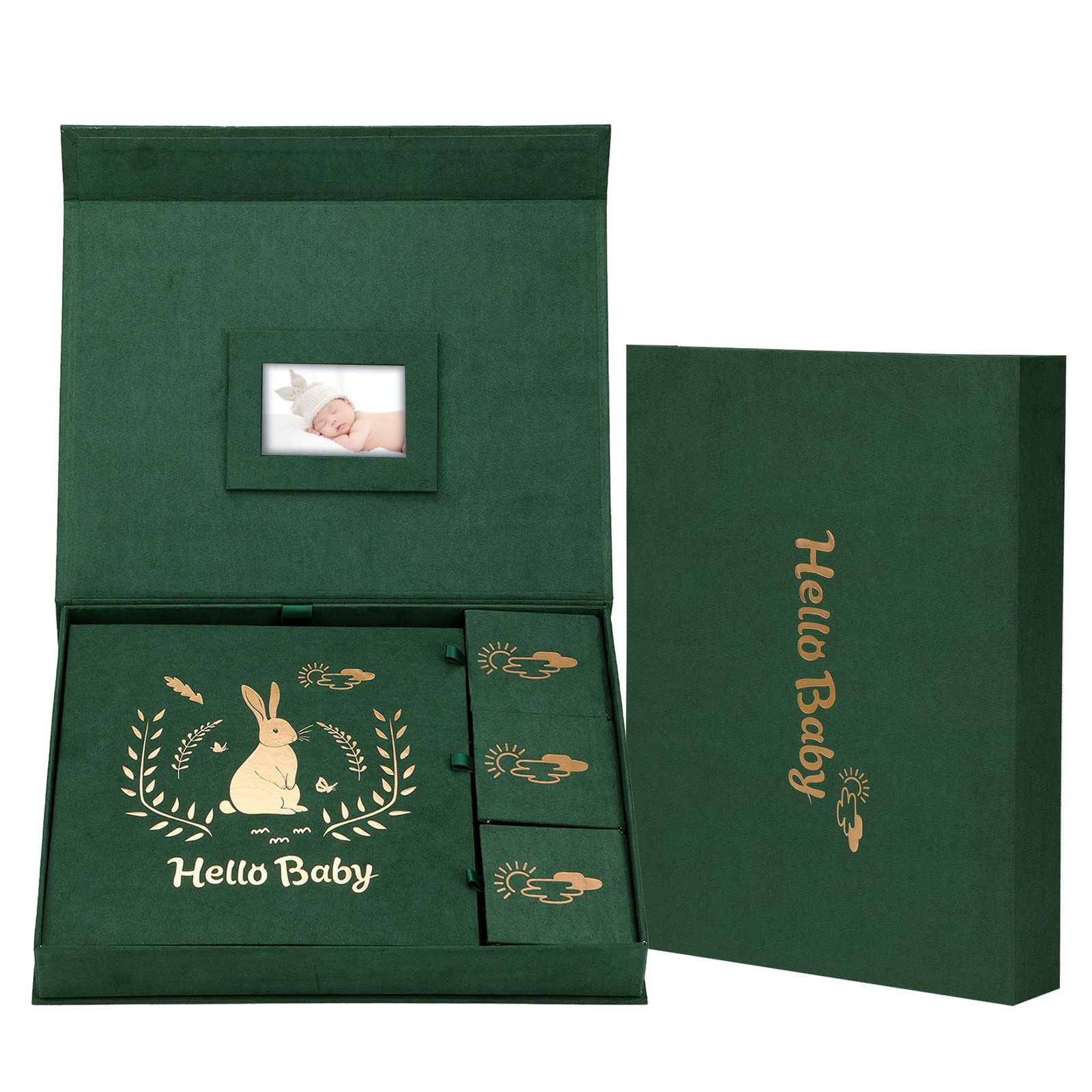 Velvet Baby Book Keepsake Baby Memory Book First 5 Years Baby Milestone Baby ...