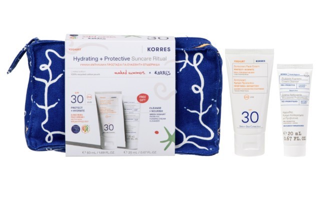 Korres Yoghurt Sunscreen Face Cr SPF30 50ml+ Foaming Cream Cleanser 20ml