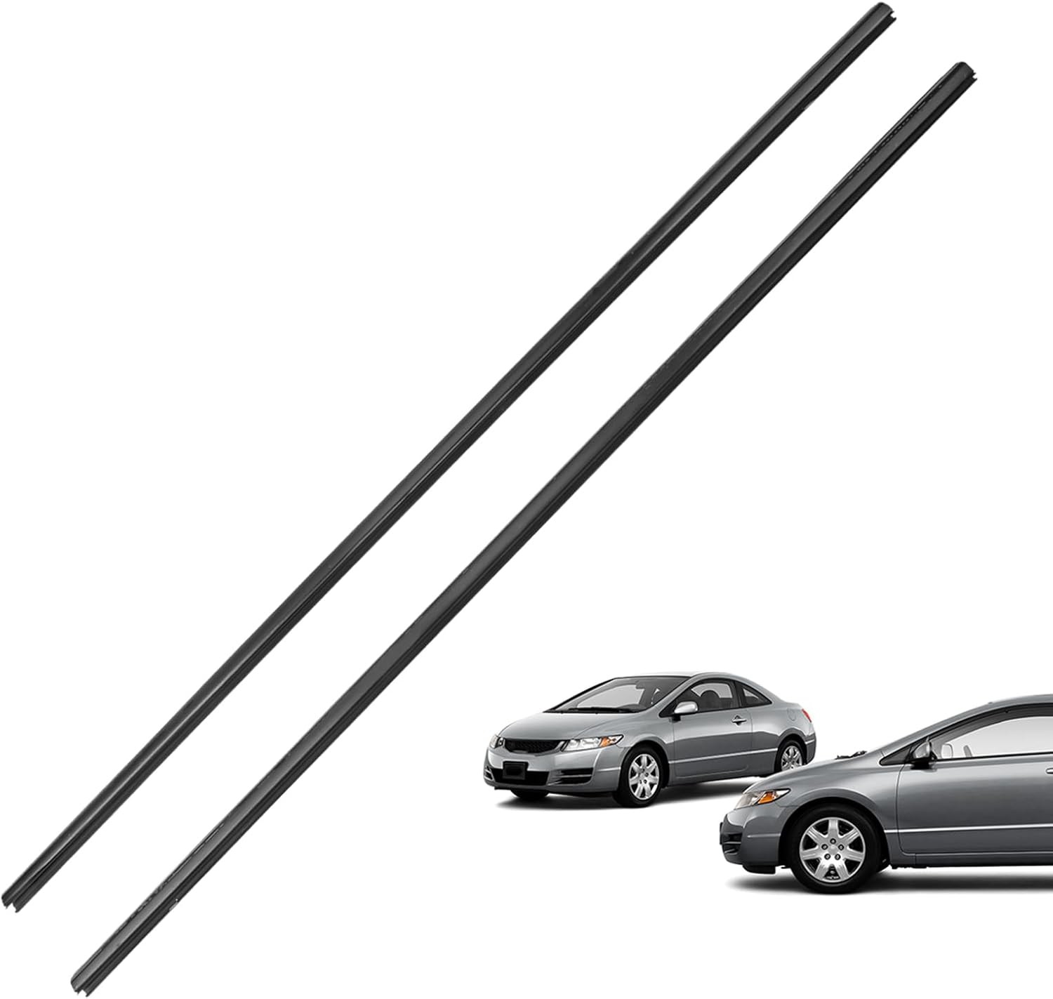 Front Door Window Belt Molding for Honda Civic Coupe 2D