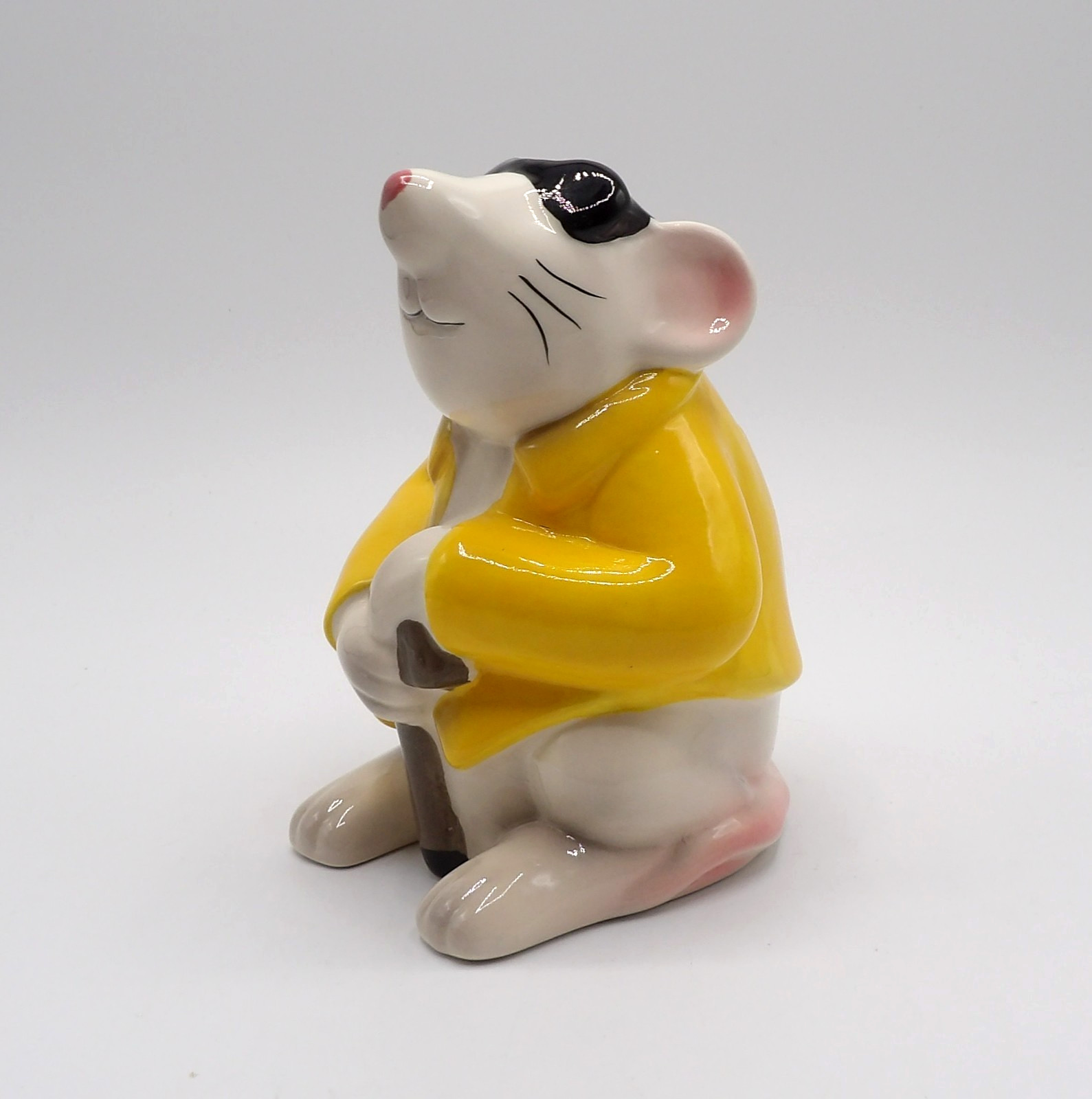 Rat Mouse Wearing Sunglasses Ceramic Coin Bank