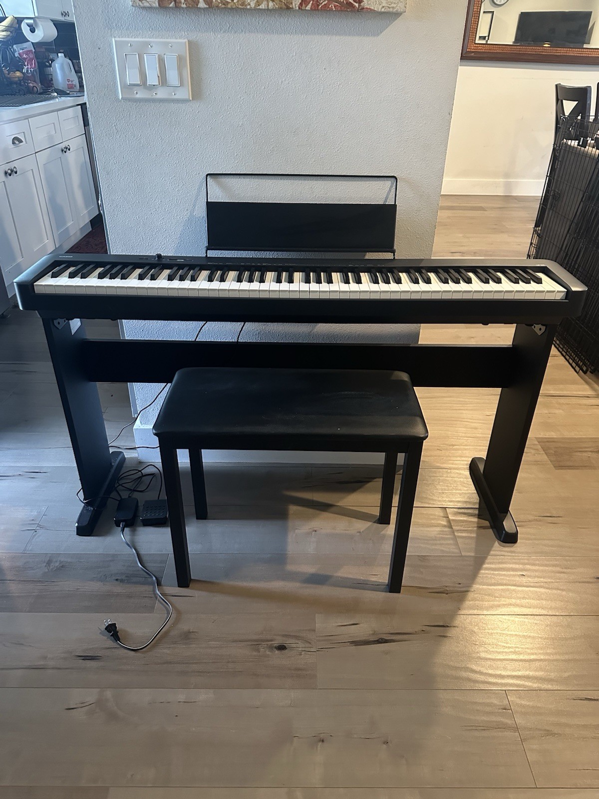 Casio CDP-S90 88-Key Digital Piano Black w/ Stand, Bench, Pedal