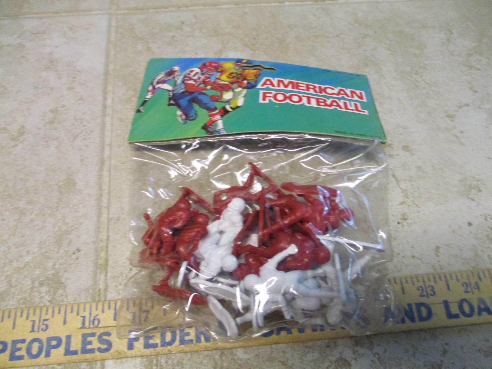 VTG NOS Bag American Football Hong Kong Plastic Action Figures Army Men Toy