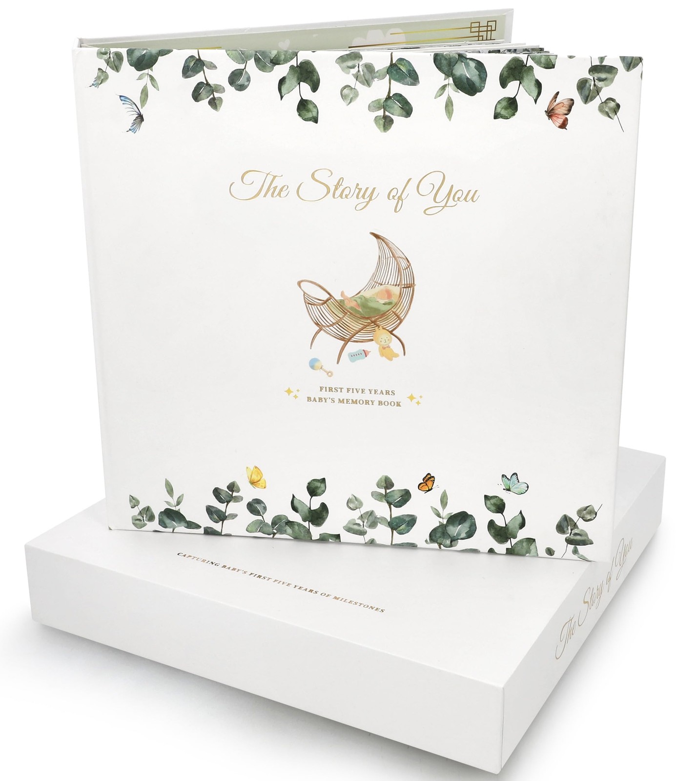 Baby Memory Book Keepsake Journal - Gender Neutral, Perfect for Baby Registry...