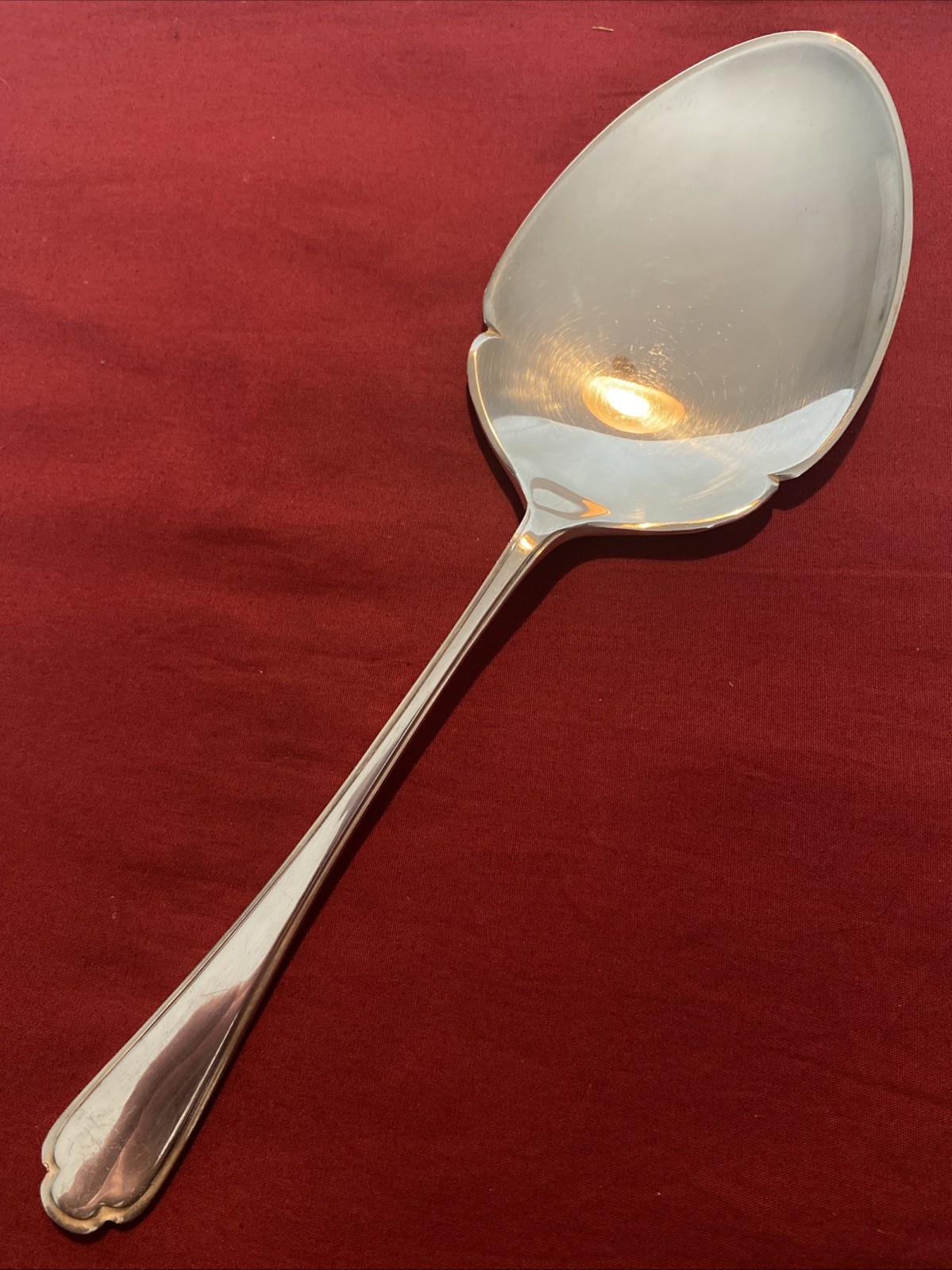Vintage Silver Plated Serving Spoon By Walker & Hall c.1958