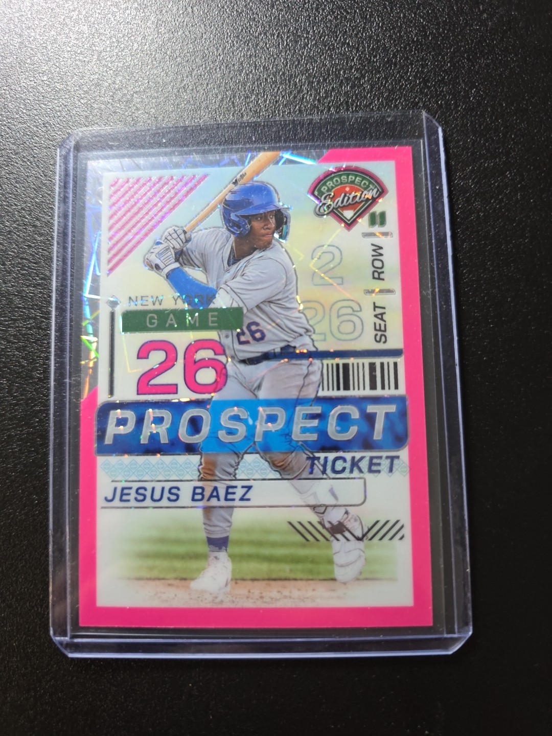 2024 Panini Prospect Edition Prospect Ticket Holo Pink Jesus Baez #'d 30/79