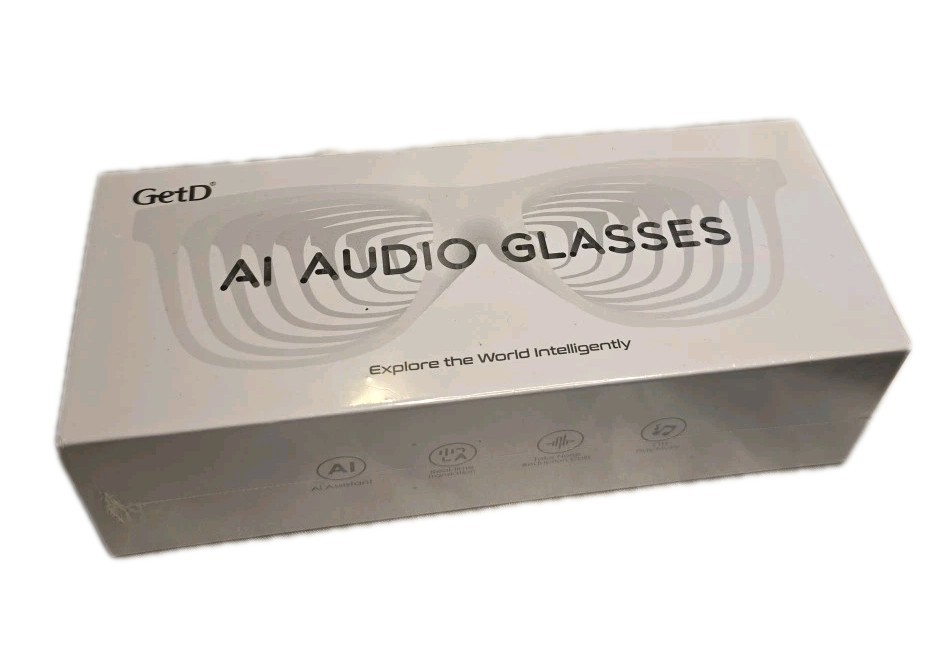 GetD AI Smart Glasses Unisex Audio Technology Powered by ChatGPT Black (B6)