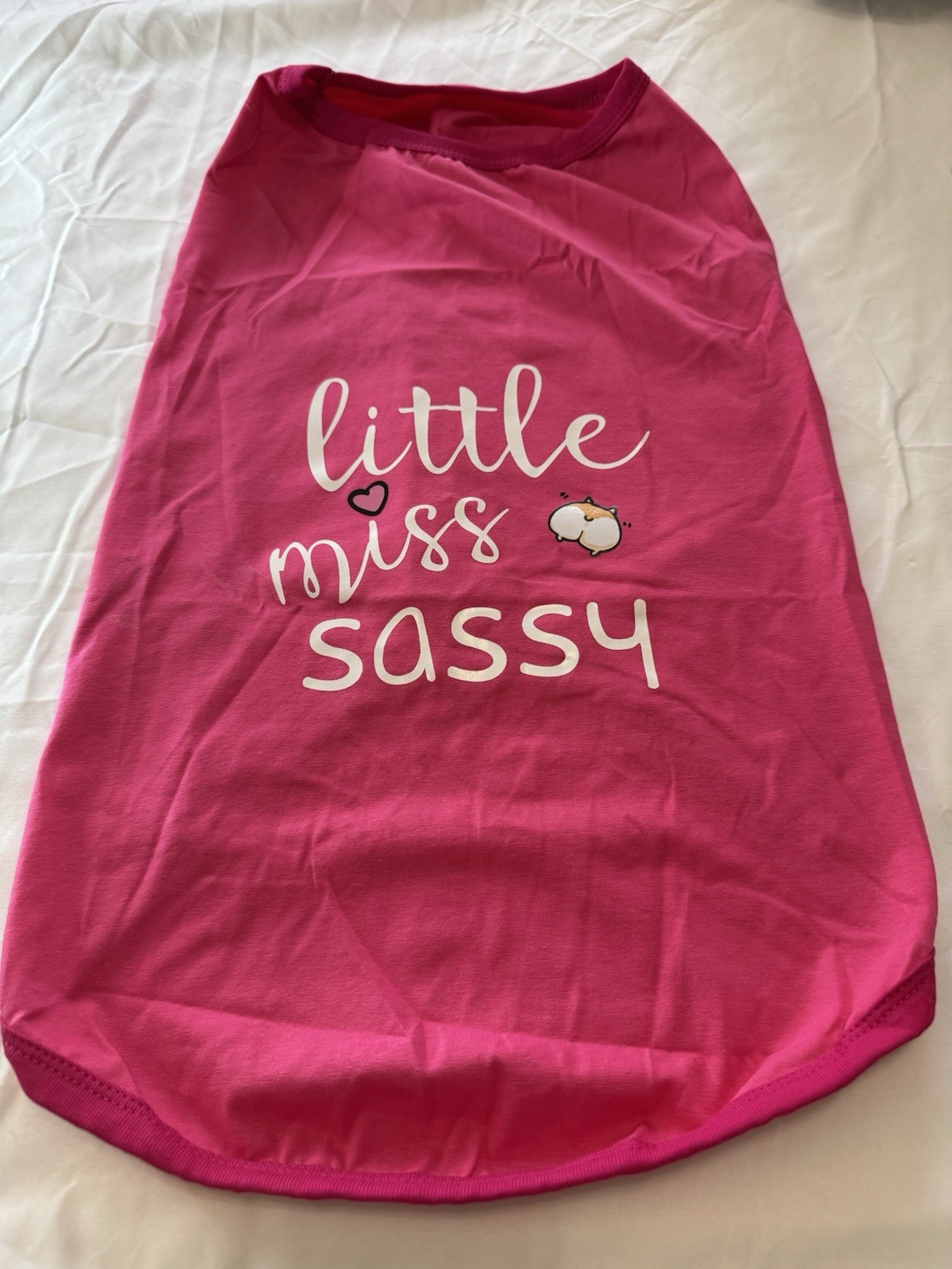 Pink Little Miss Sassy Dog Shirt Large Cotton Lightweight Funny