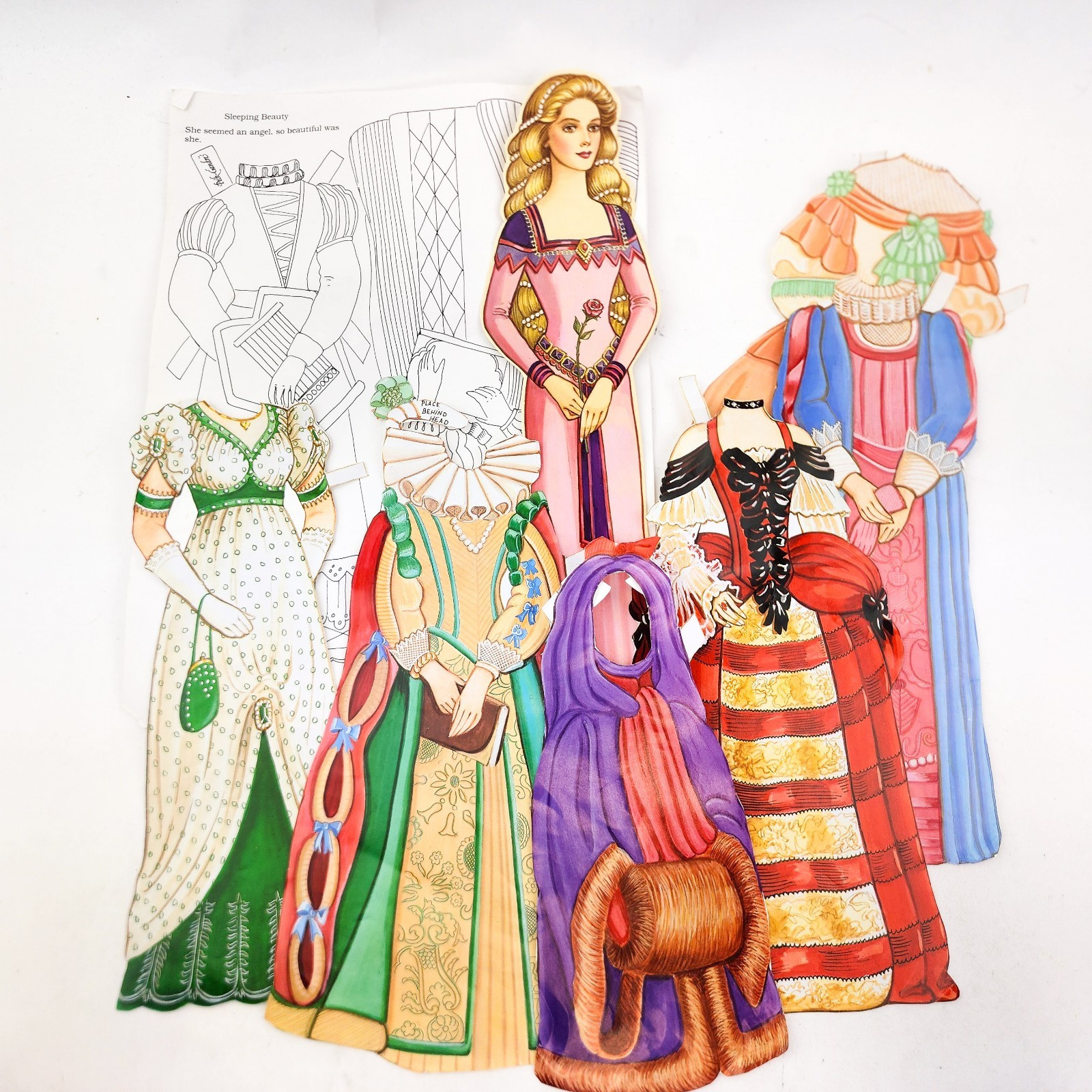 1987 Peck-Gandre Sleeping Beauty Paper Doll Enchanted Forest Series