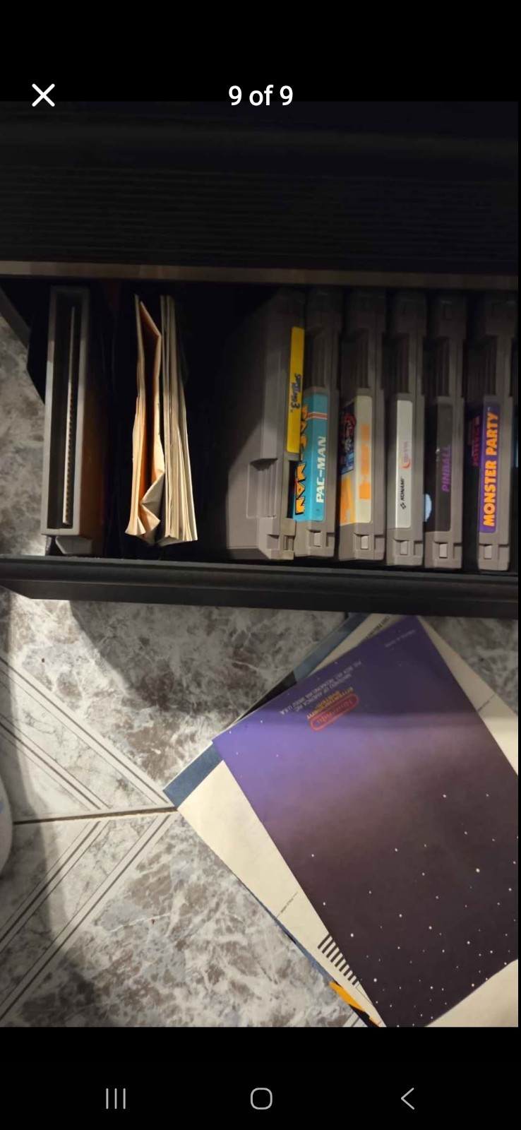 Nintendo Entertainment System Console Pac-Man Pinball Games Manuals Zapper Gun