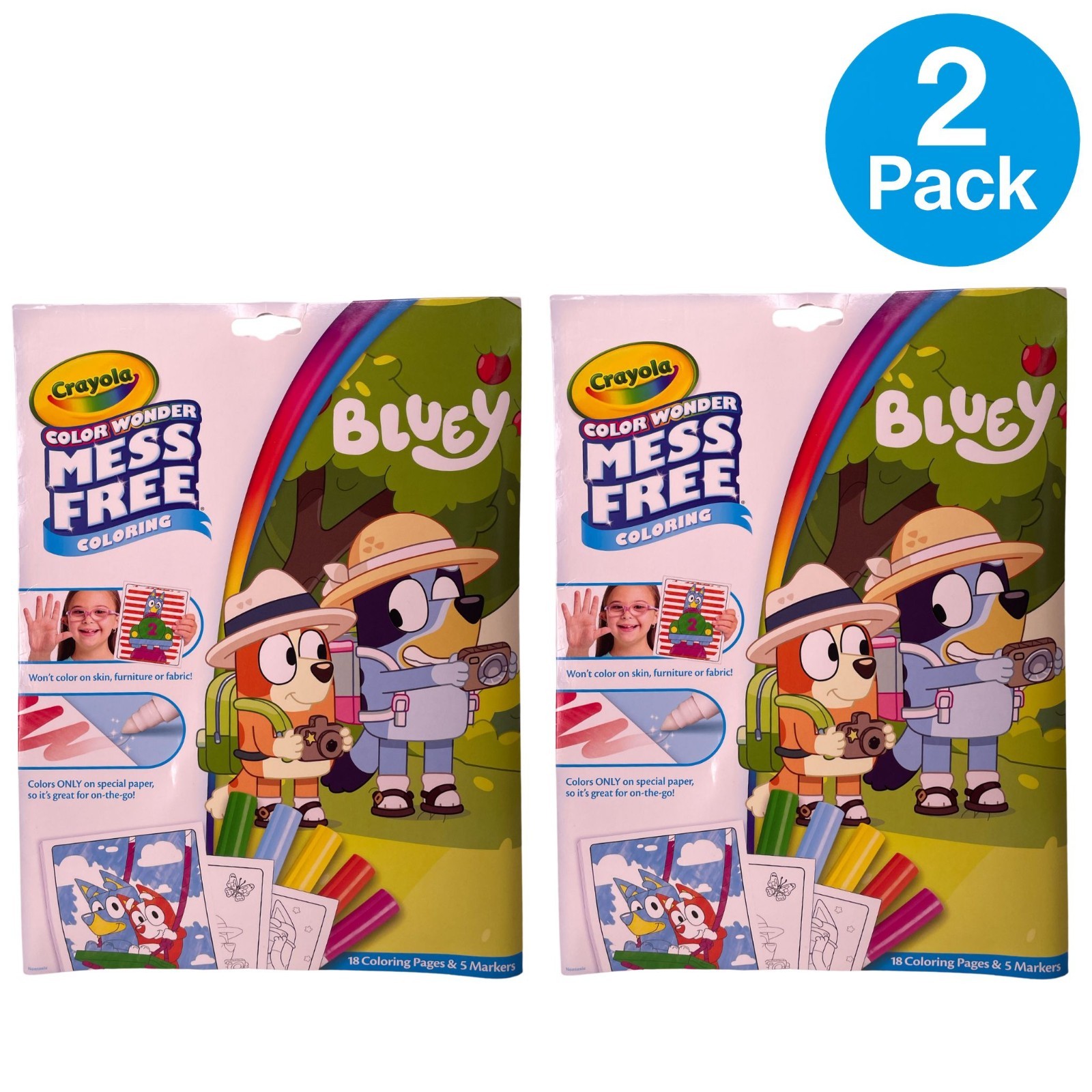 Crayola Color Wonder Bluey Mess Free Coloring Set 2 Pack New