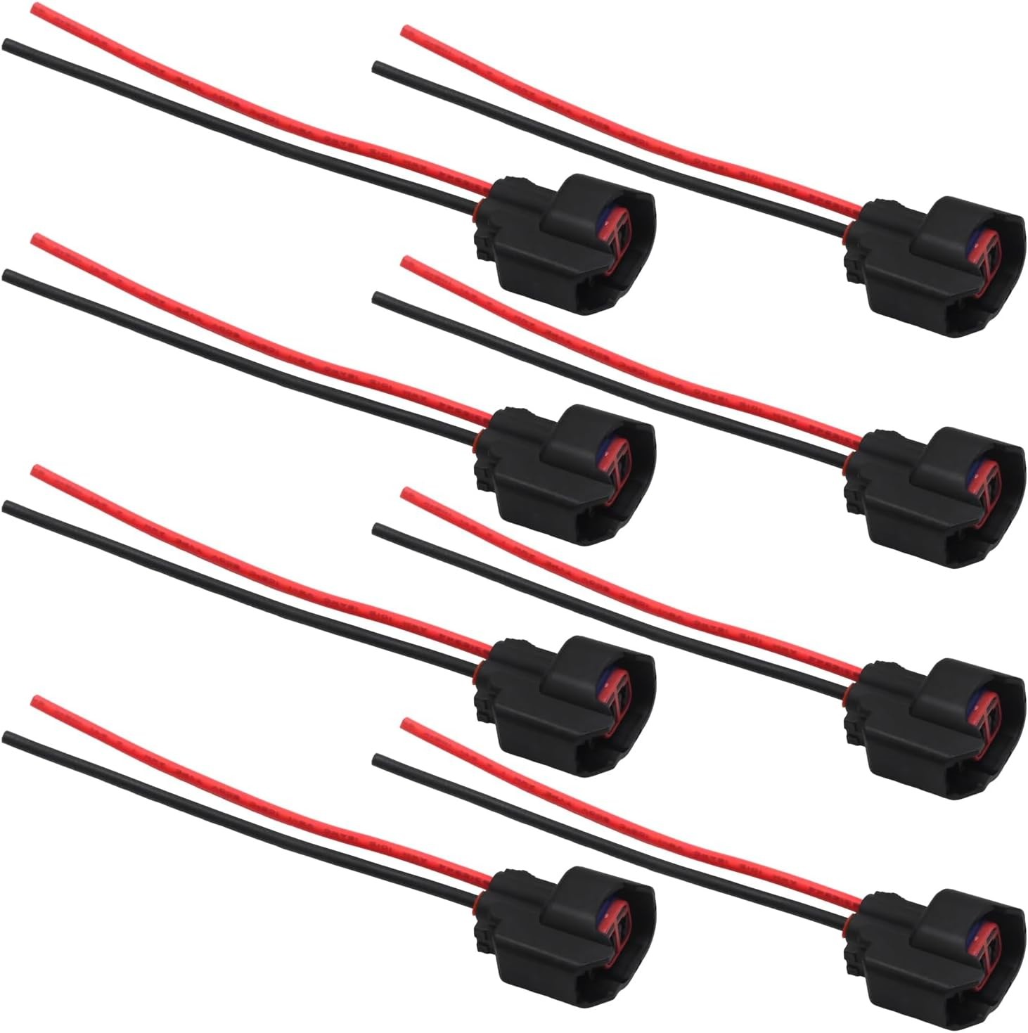 8 Pack Fuel Injector Connector, Replacement for Ford F Series 150 1999-2016, 250