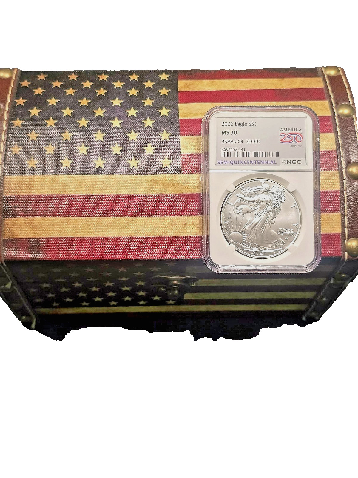 2026 $1 American Silver Eagle NGC MS70 250th Anniversary FIRST 50000 STRIKE!