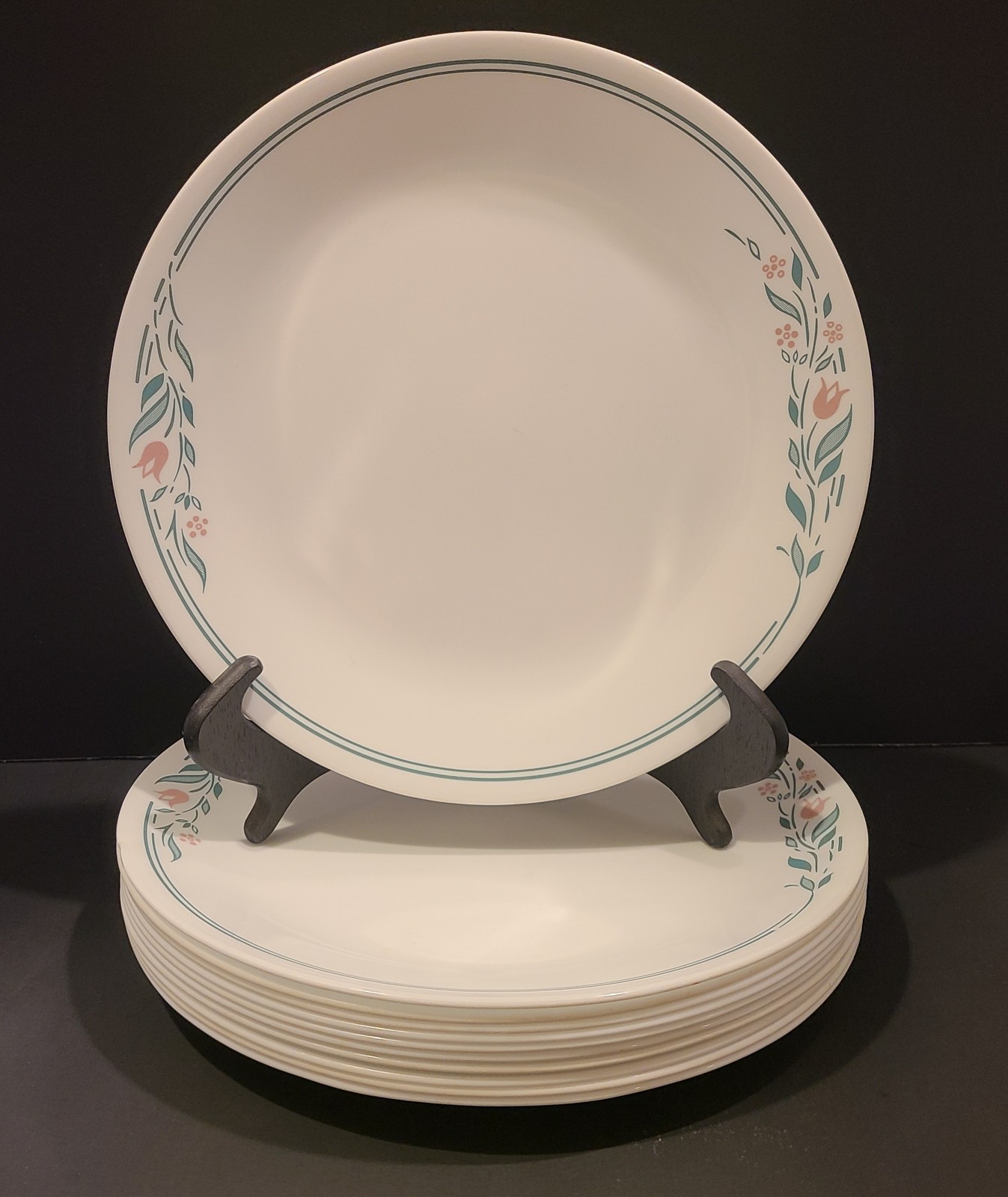 Beautiful Set of 11 Corning Corelle Rosemarie 10.25" Dinner Plates EUC 