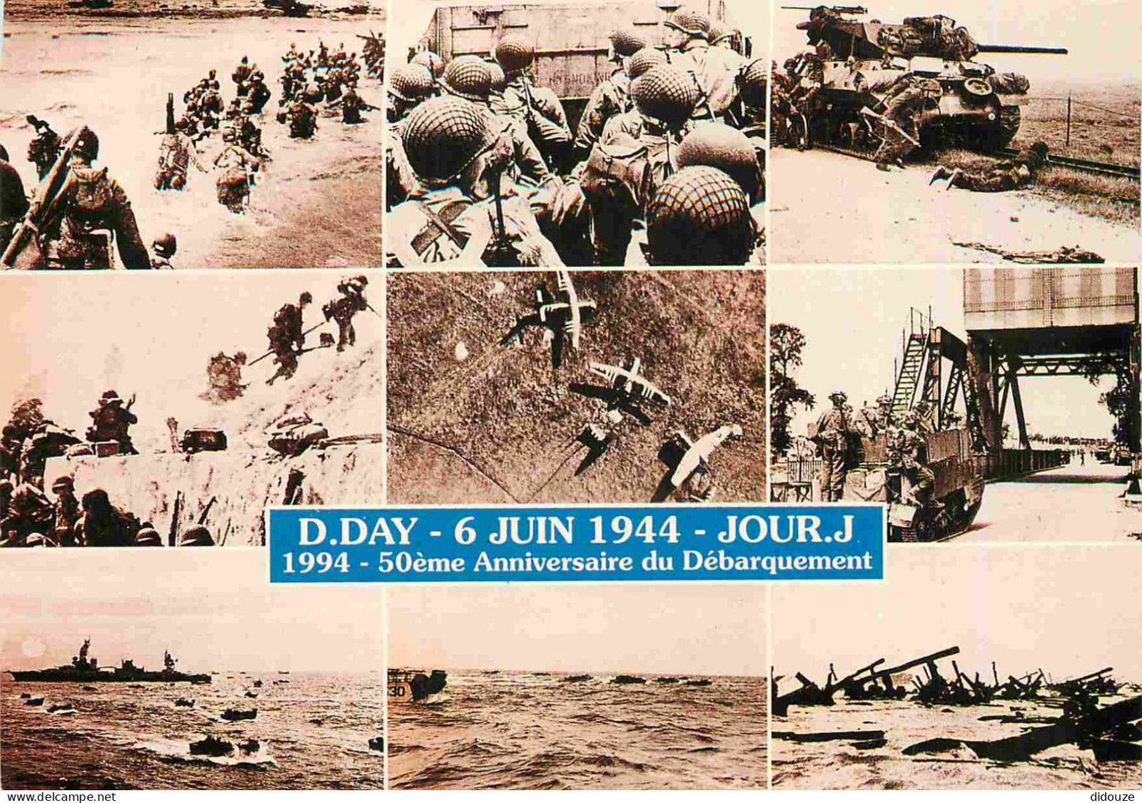 Postcard - Militaria - Landing of June 6, 1944 in Normandy - 1994 50th