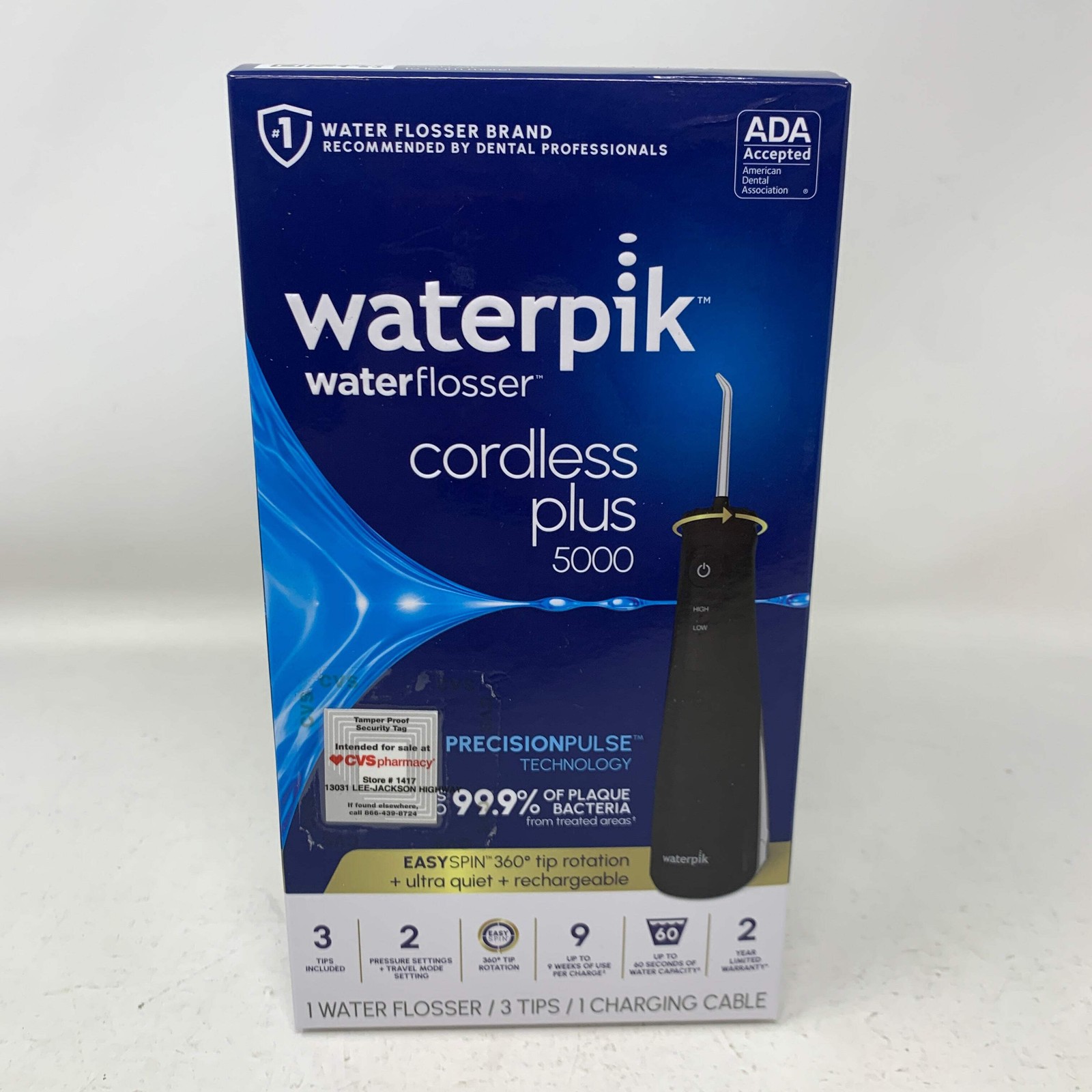 New Waterpik Cordless Plus 5000 Portable Water Flosser WF-26W012