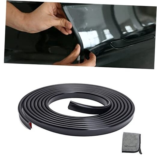  32.8ft (10m) Car Door Edge Guards Black – Self-Adhesive PVC, U 32-4/5Ft black