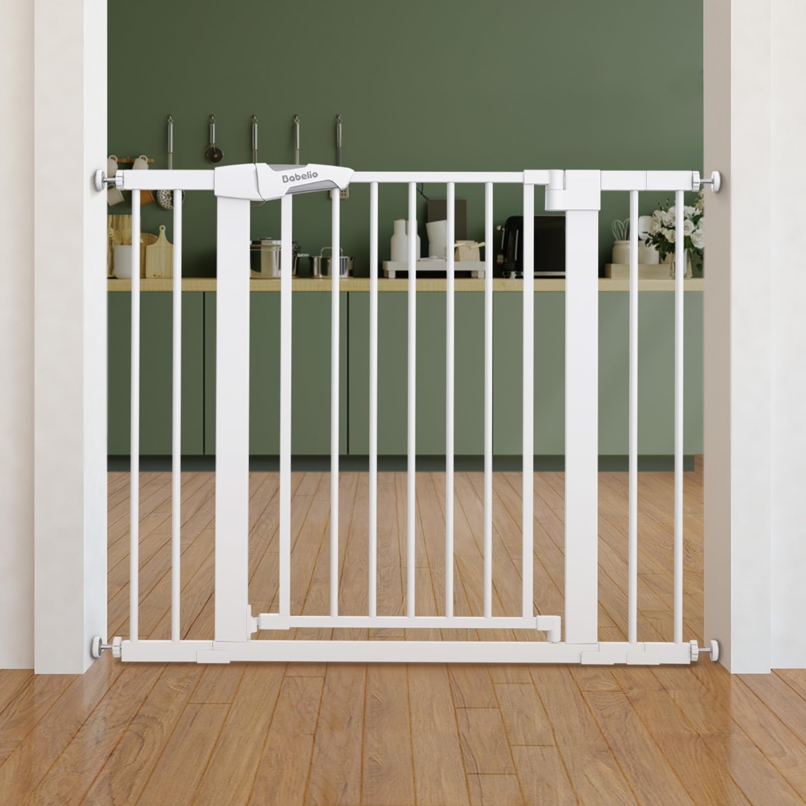 Safety Gate Door Fits for Stairs, Narrow and Wide Doorways with Auto Close, E...