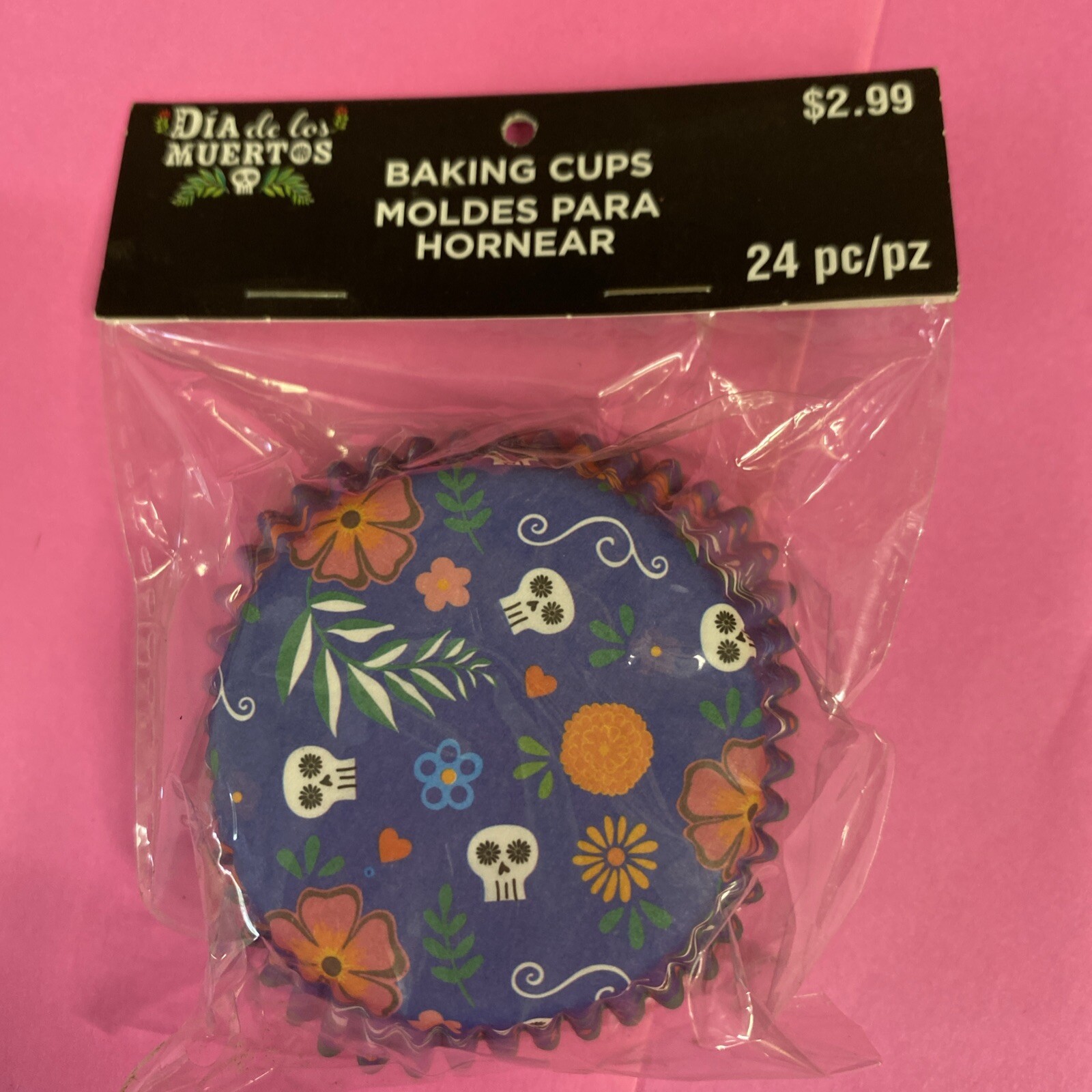baking cups cupcake holders 24 piece COLORFUL COOKING Dia de los Muertos 
