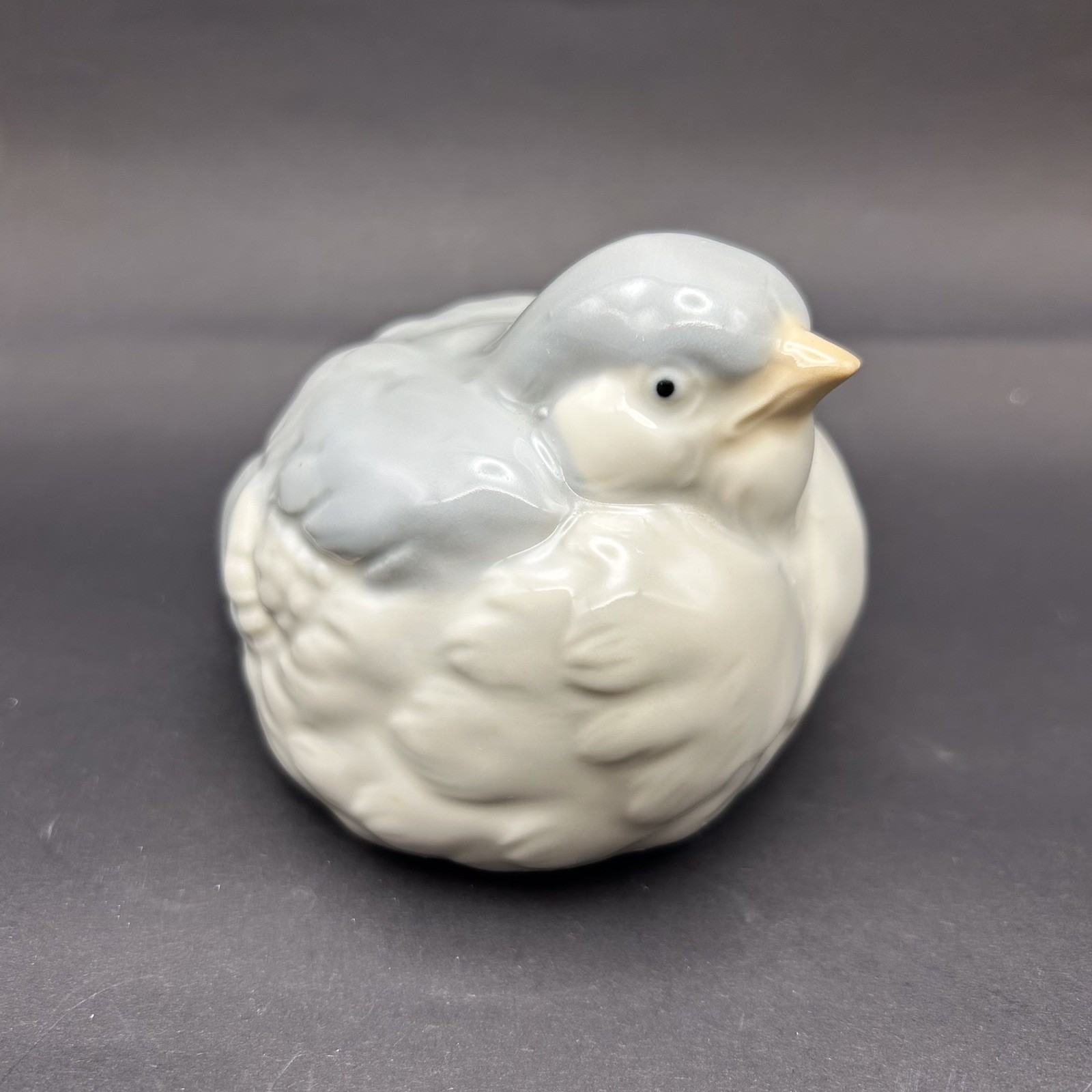 Vintage Japanese Otagiri Bird Figurine Soft Blue-Gray Coloring OCM Japan 3”x 4”
