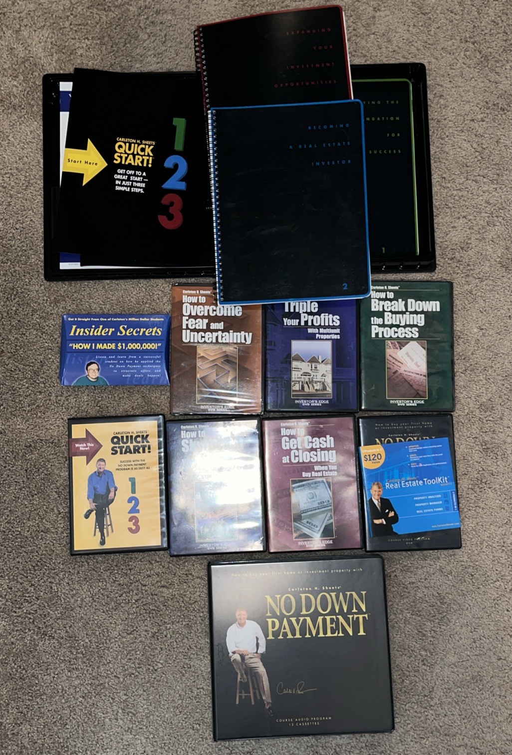 Carleton H. Sheets NO DOWN PAYMENT Investing Real Estate Program DVD’s Materials