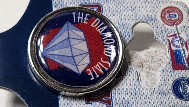 Pin (1") Heavy Duty  Featuring Delaware "The Diamond State" Collectible 